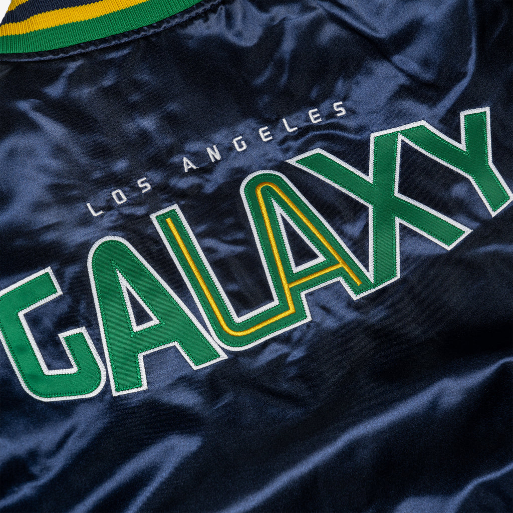 LA Galaxy Satin Jacket 25th Anniversary - Men's - STJKSC-19032-MITCHELL & NESS by Mitchell & Ness | Available at Niky's Sports