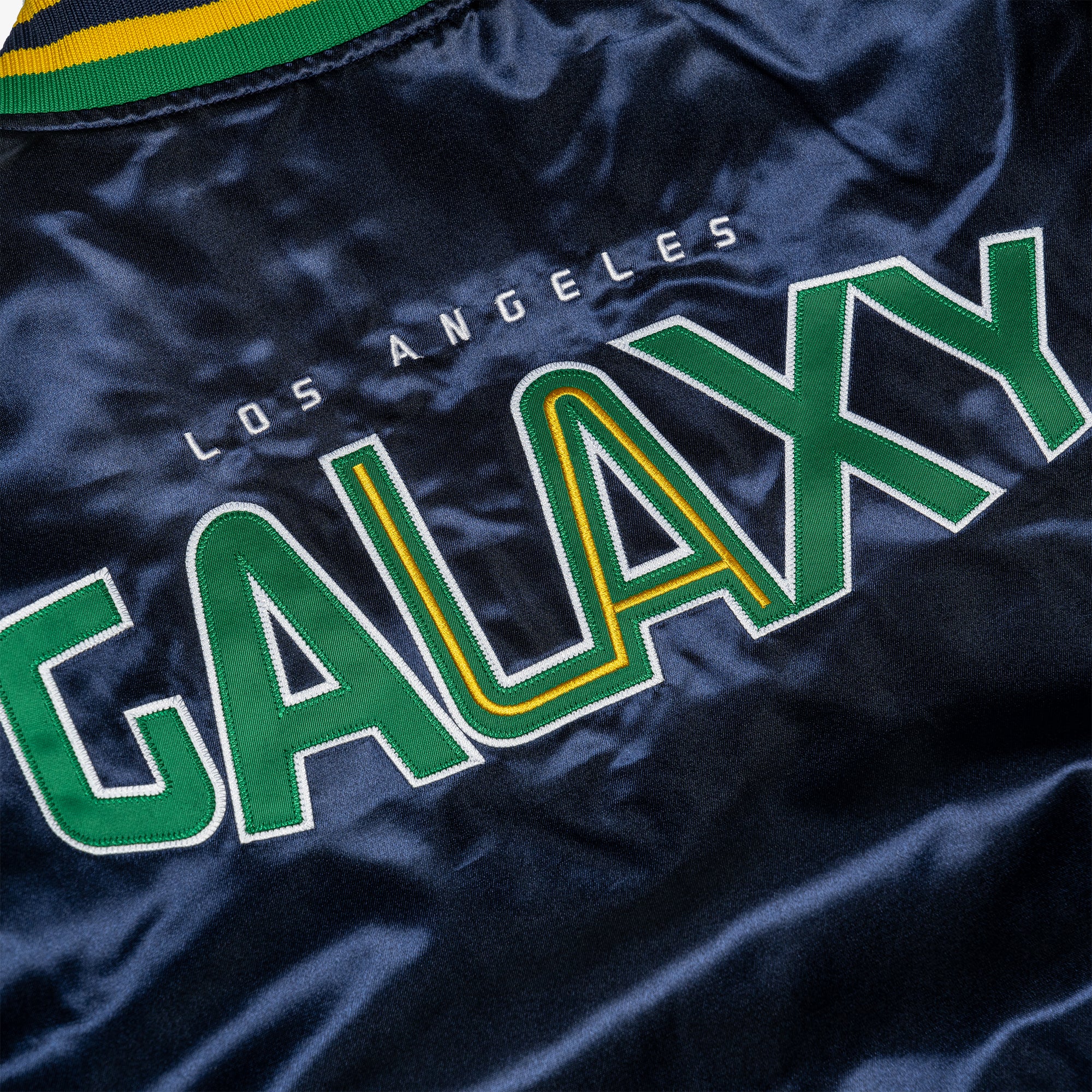 LA Galaxy Satin Jacket 25th Anniversary - Men's - STJKSC-19032-MITCHELL & NESS by Mitchell & Ness | Available at Niky's Sports