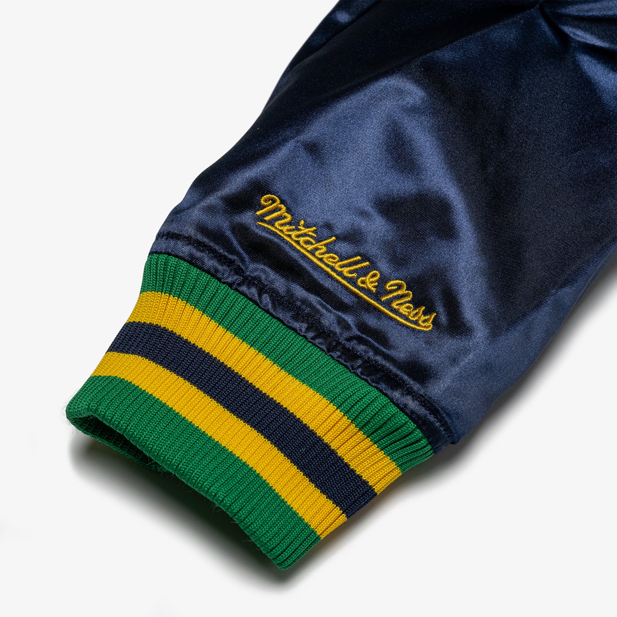 LA Galaxy Satin Jacket 25th Anniversary - Men's - STJKSC-19032-MITCHELL & NESS by Mitchell & Ness | Available at Niky's Sports