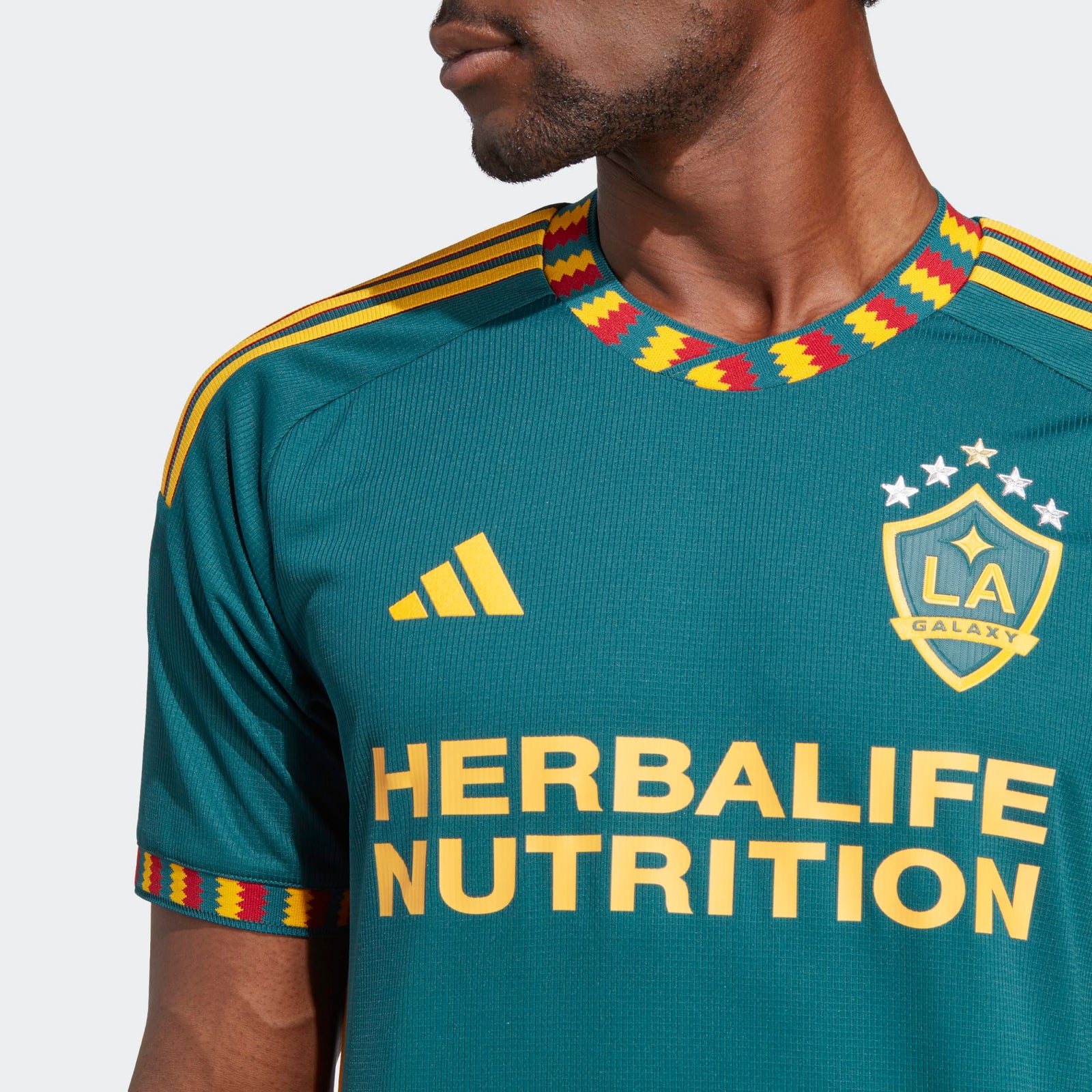 adidas LA Galaxy Men's Away Authentic Short Sleeve Jersey 2024 - HI1875-ADIDAS by adidas | Available at Niky's Sports