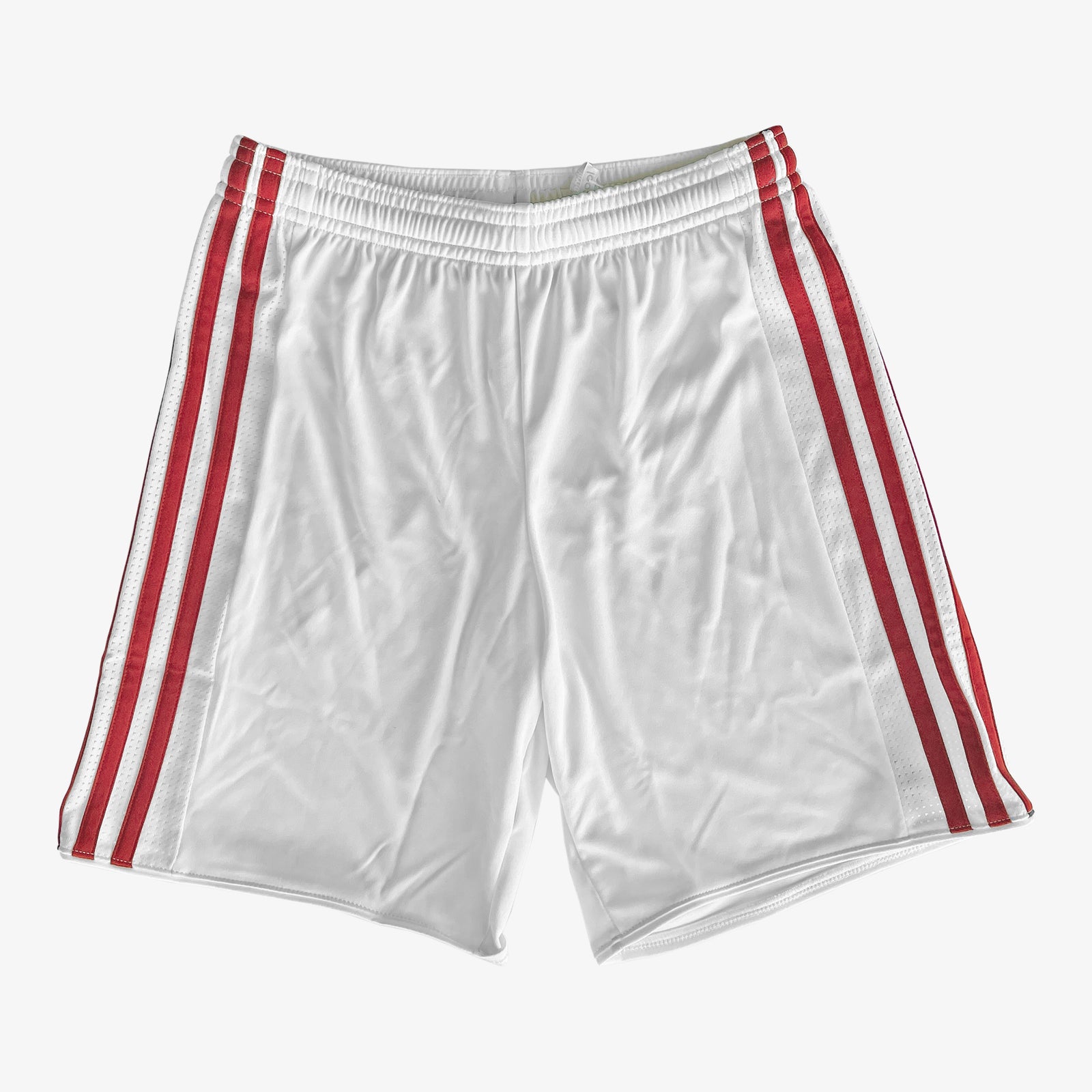 Tastigo 17 Soccer Shorts White Red Youth and Men s