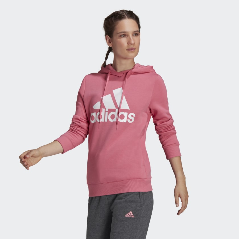LOUNGEWEAR ESSENTIALS LOGO FLEECE HOODIE WOMEN'S - H07889-ADIDAS by Adidas | Available at Niky's Sports