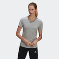LOUNGEWEAR ESSENTIALS SLIM 3-STRIPES TEE WOMEN'S - GL0785-ADIDAS by Adidas | Available at Niky's Sports