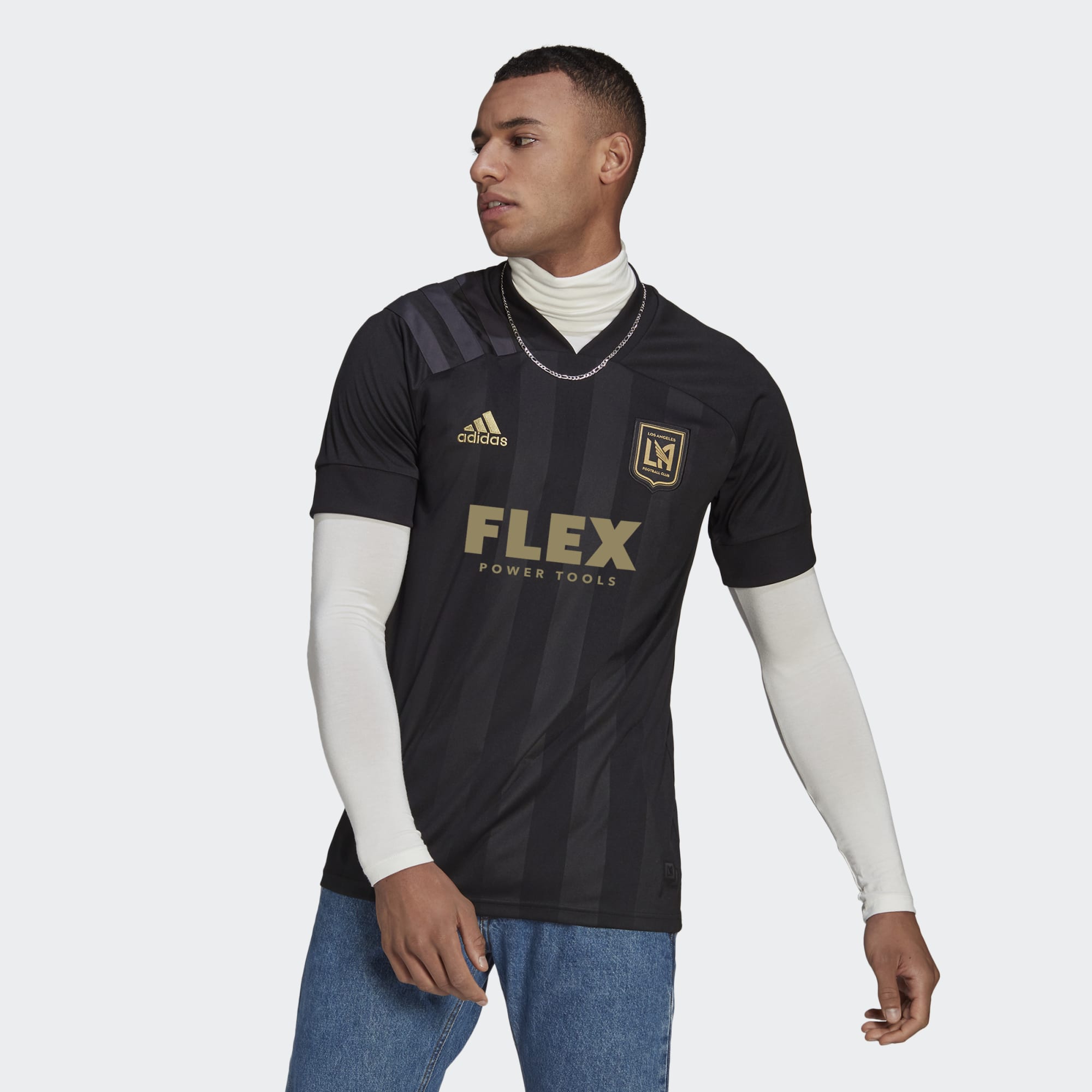 ADIDAS Men's LAFC Home Short Sleeve Jersey 2021 - H37023-ADIDAS by Adidas | Available at Niky's Sports