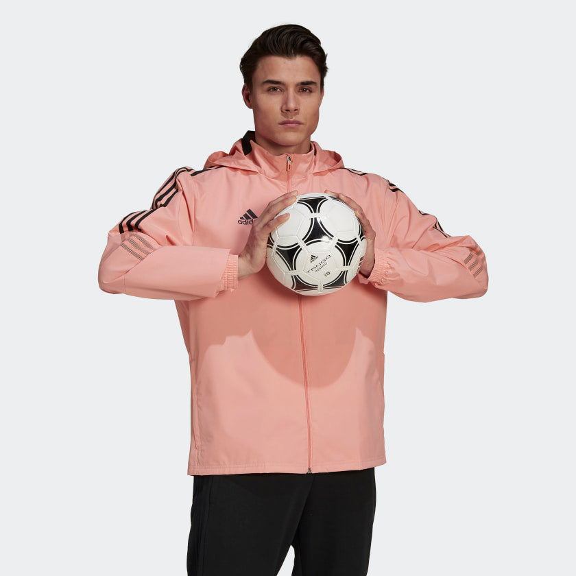 Adidas stadium jacket pink store