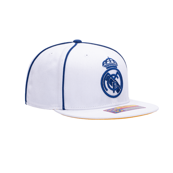 Casquette Real Madrid Enfant JR RM White - Licence Officielle, Taille Junior, Blanc