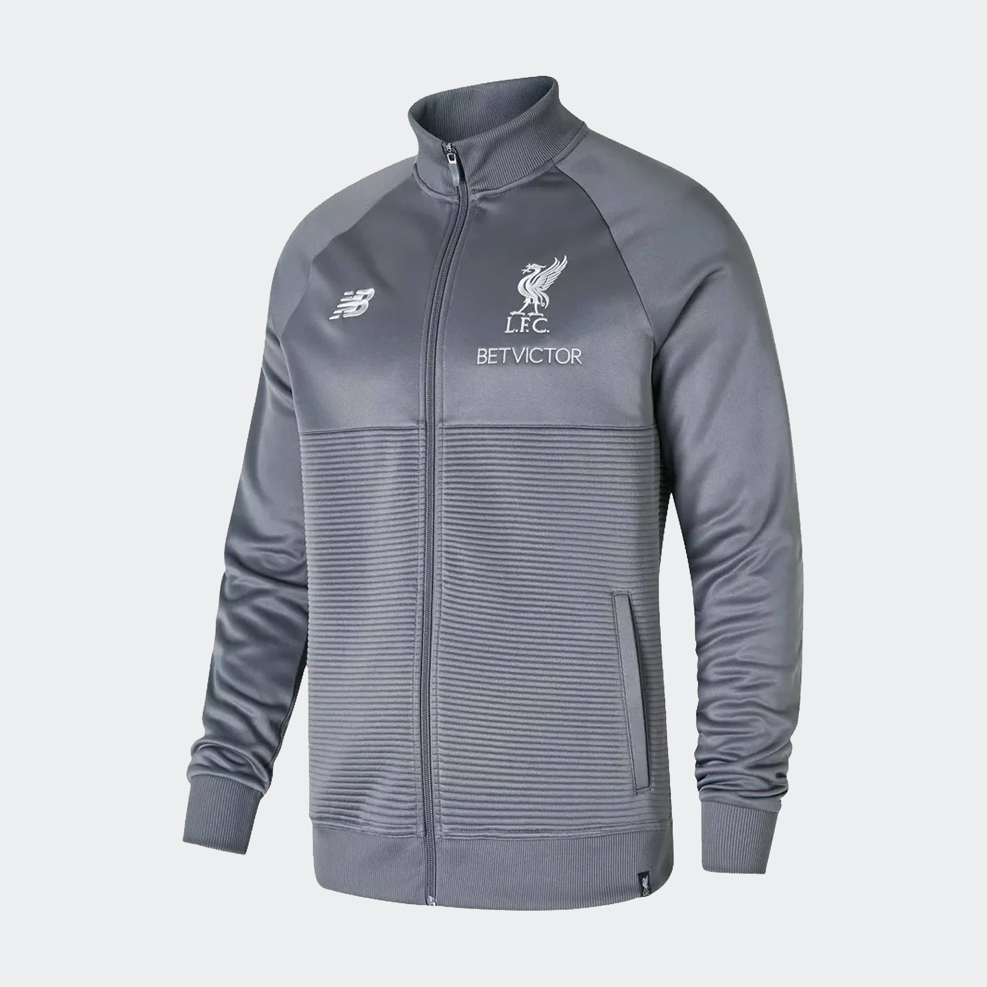 Liverpool FC Elite Training Walk Out Jacket - Castlerock - MJ831002-CTR-NEW BALANCE by New Balance | Available at Niky's Sports