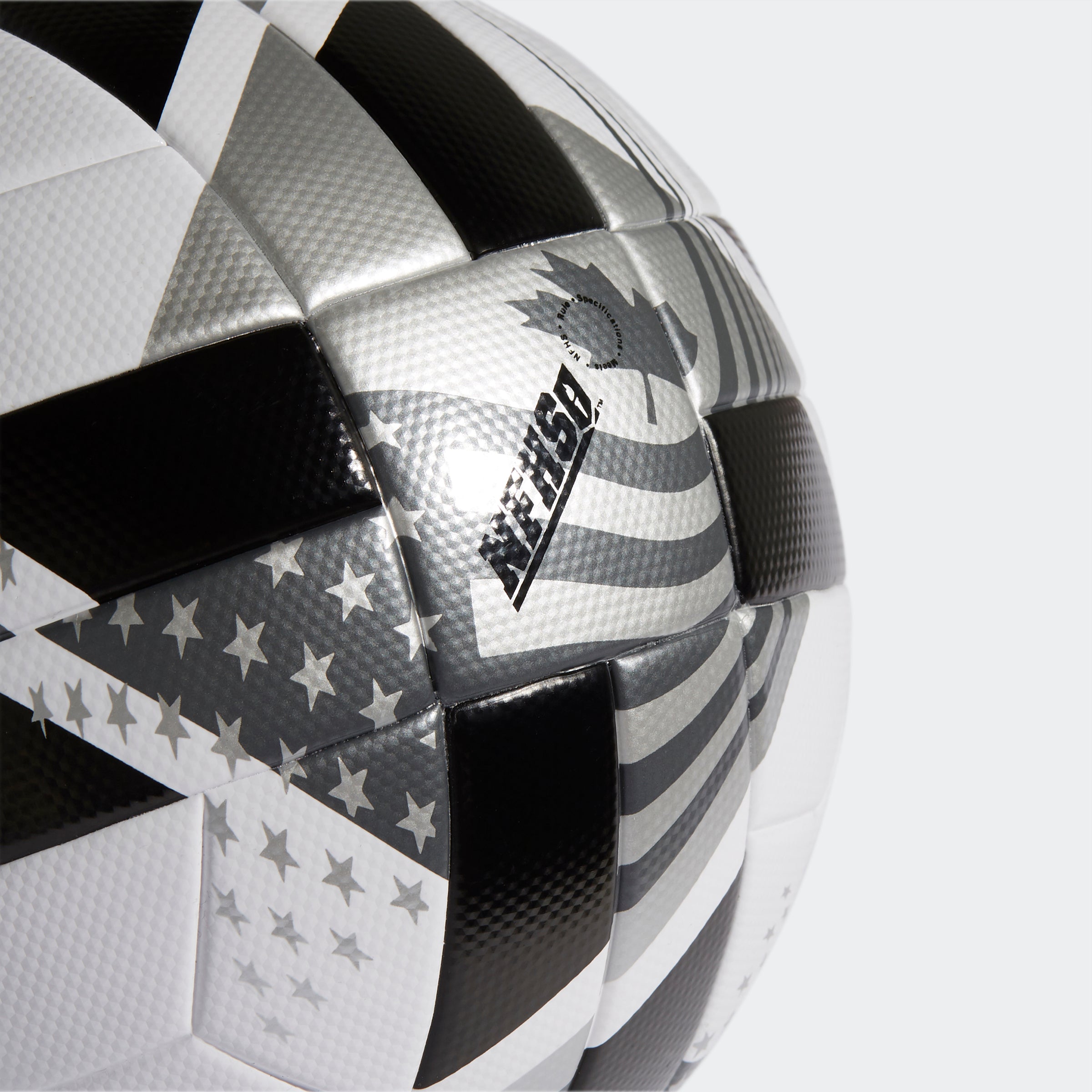 MLS NFHS League Ball - White/Black/Iron Metallic/Silver Metallic
