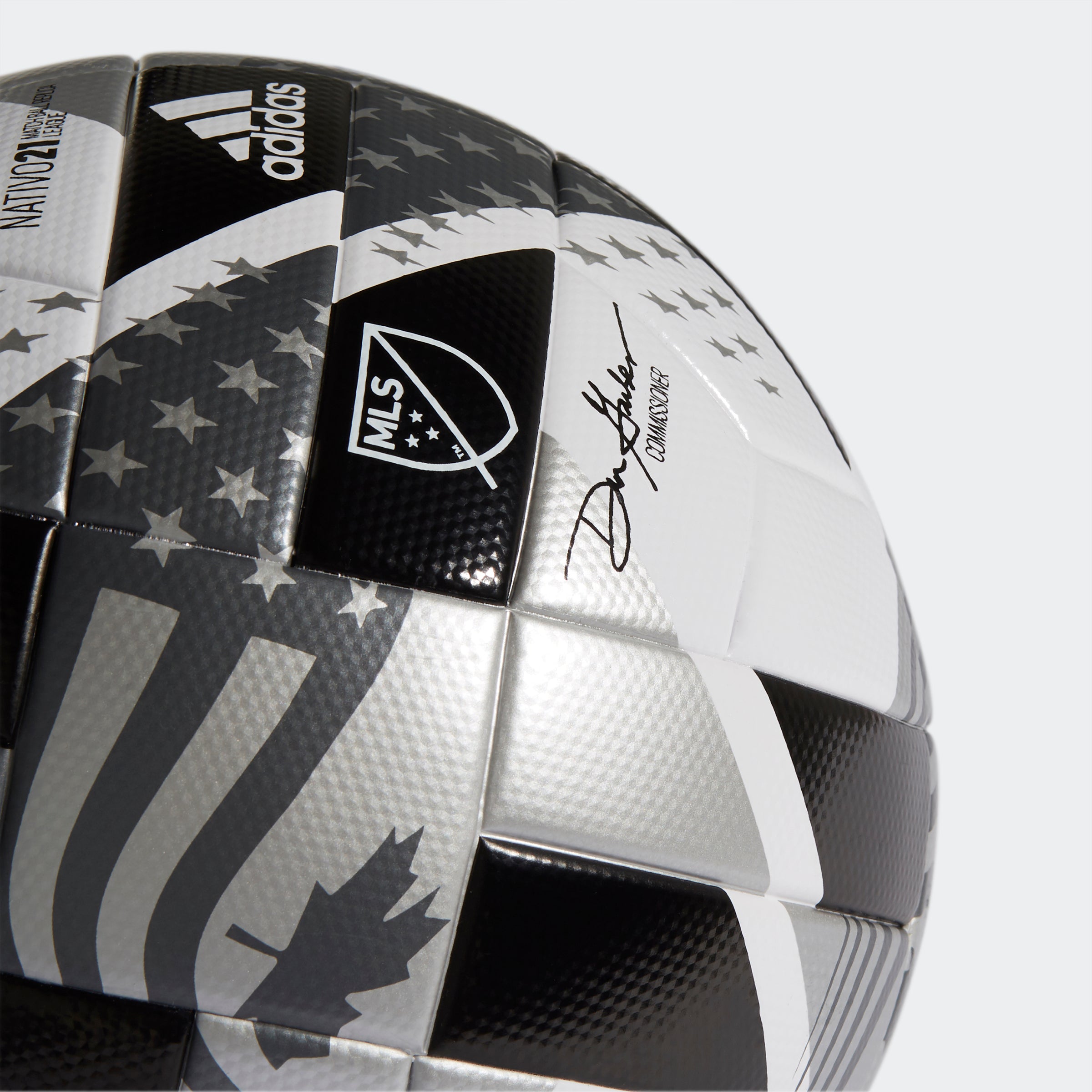 MLS NFHS League Ball - White/Black/Iron Metallic/Silver Metallic