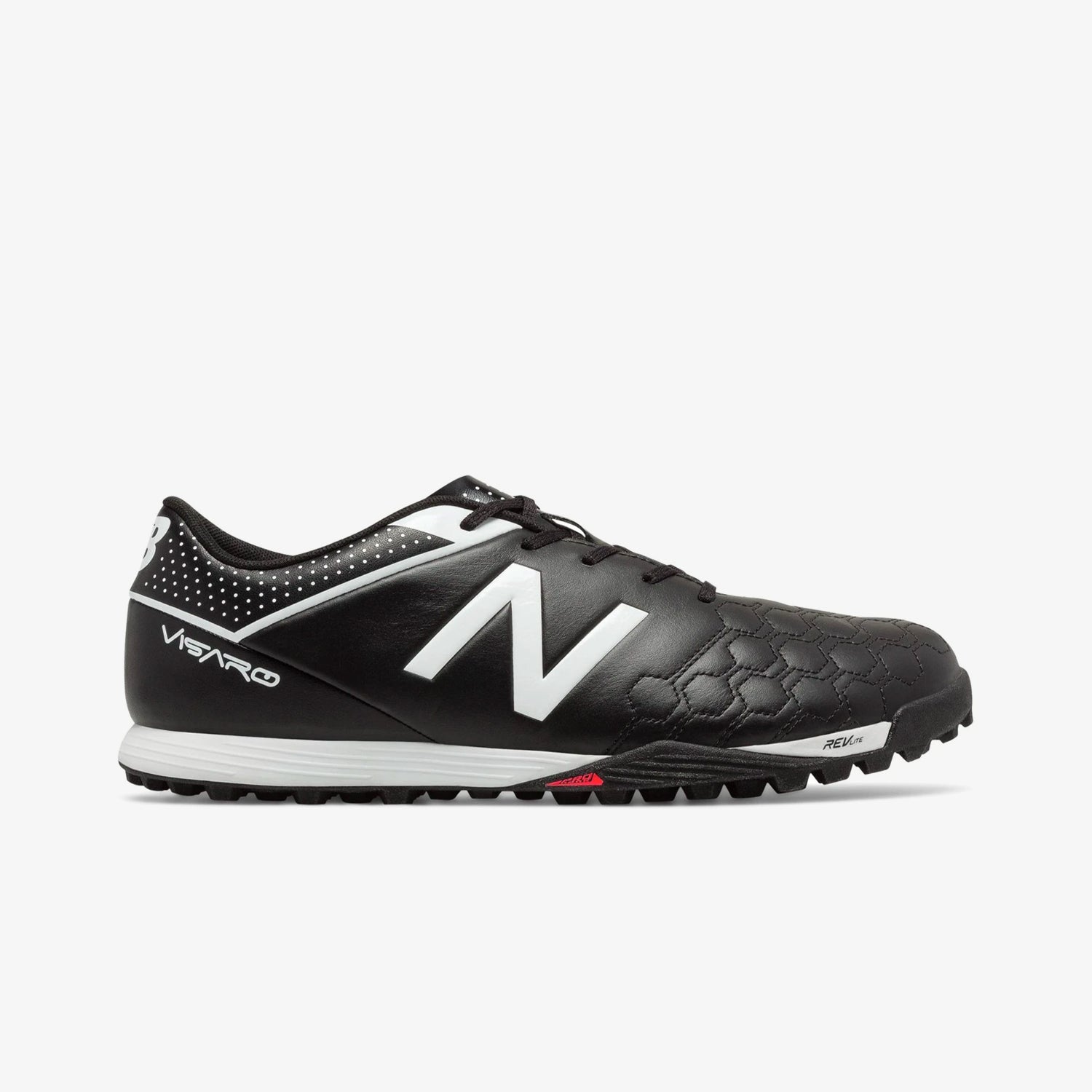 Visaro Leather Turf Soccer Shoes - Black