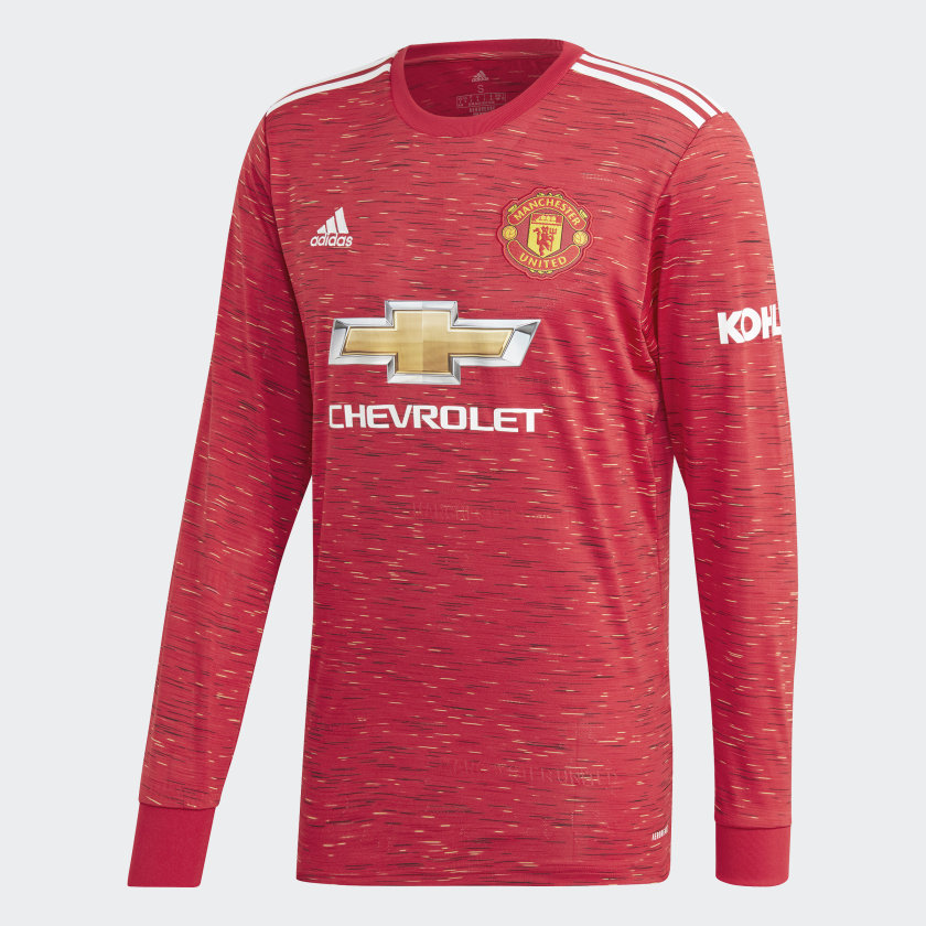 Manchester United Long Sleeve Stadium Jersey 20/21 Men's