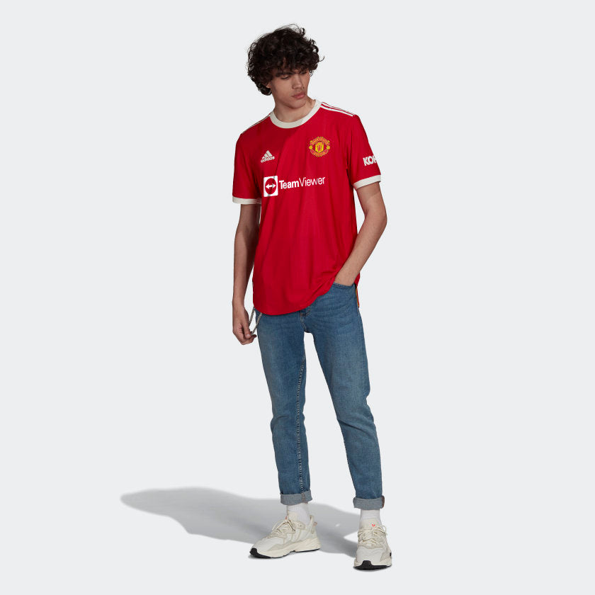 MANCHESTER UNITED 21/22 HOME AUTHENTIC JERSEY - H31090-ADIDAS by Adidas | Available at Niky's Sports