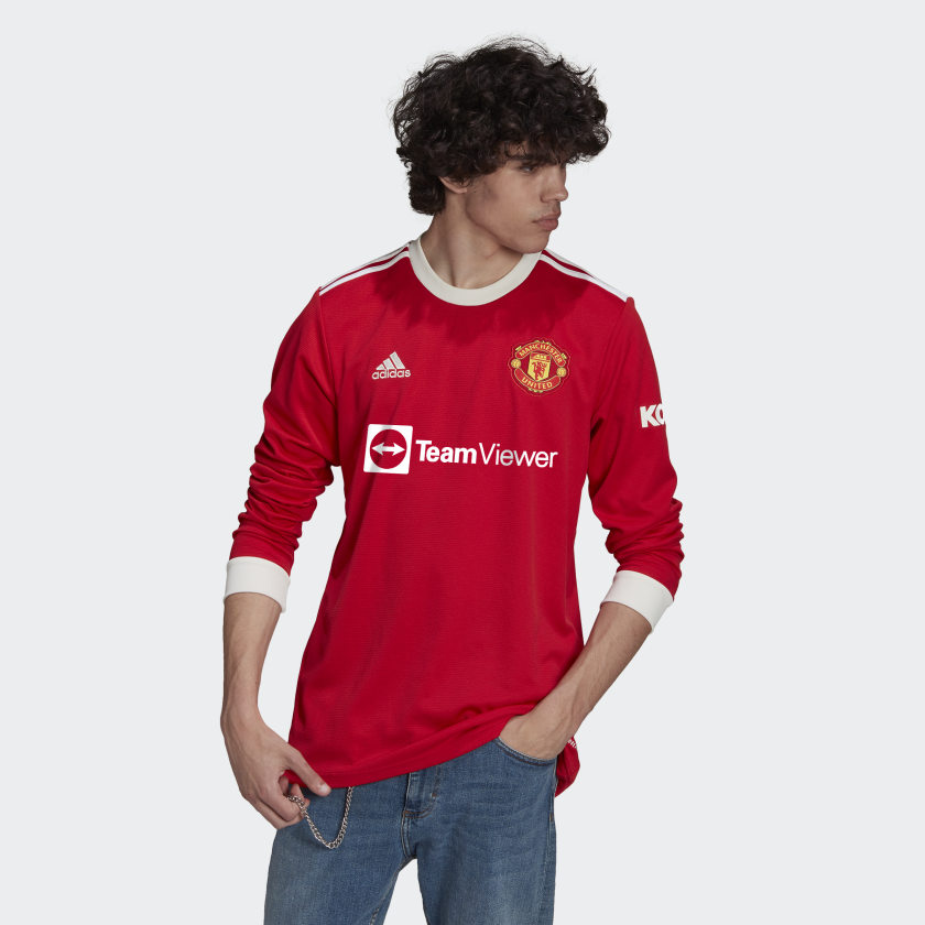 Manchester united home kit long sleeve discount