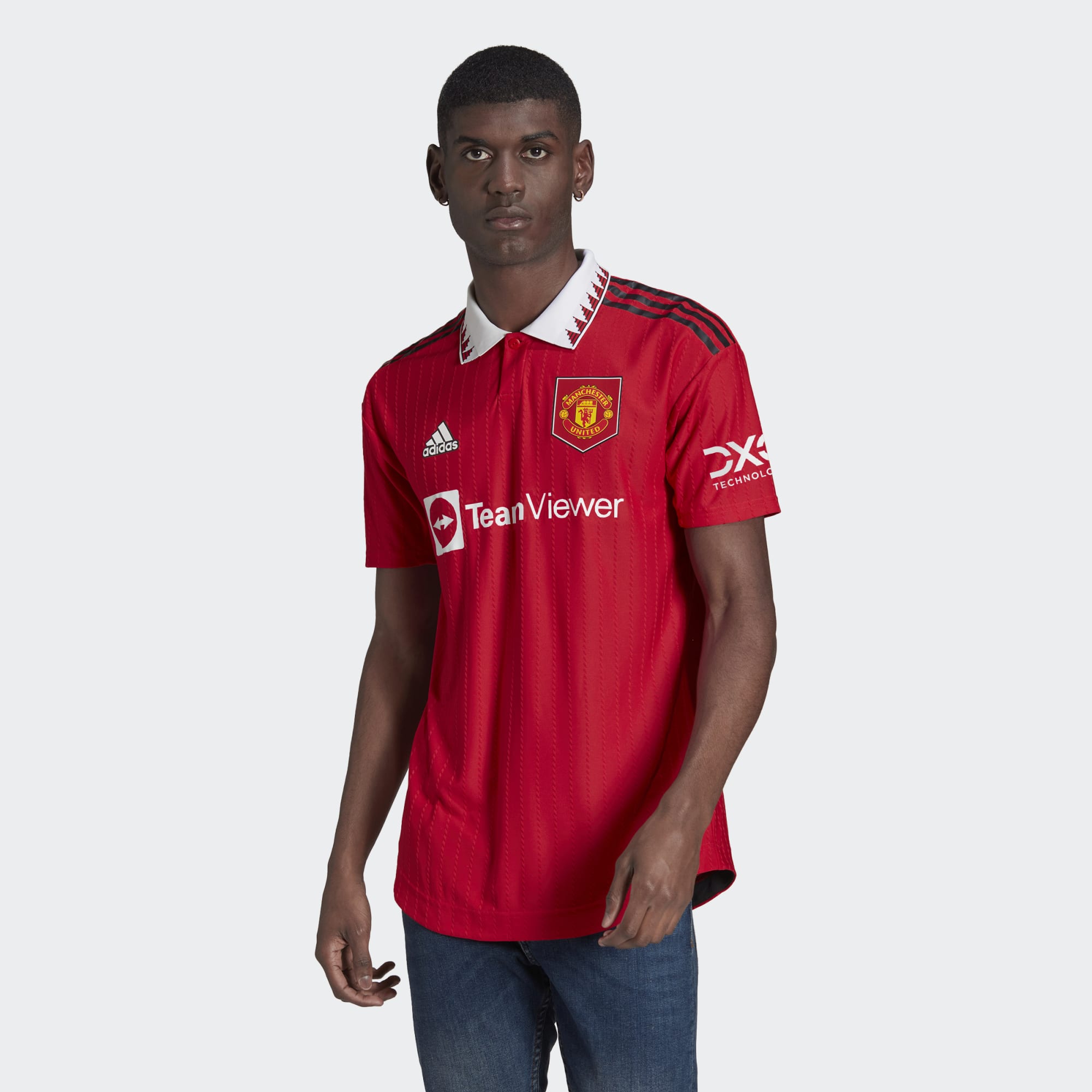 ADIDAS MANCHESTER UNITED 22/23 MEN'S HOME AUTHENTIC JERSEY - H13889-ADIDAS by adidas | Available at Niky's Sports
