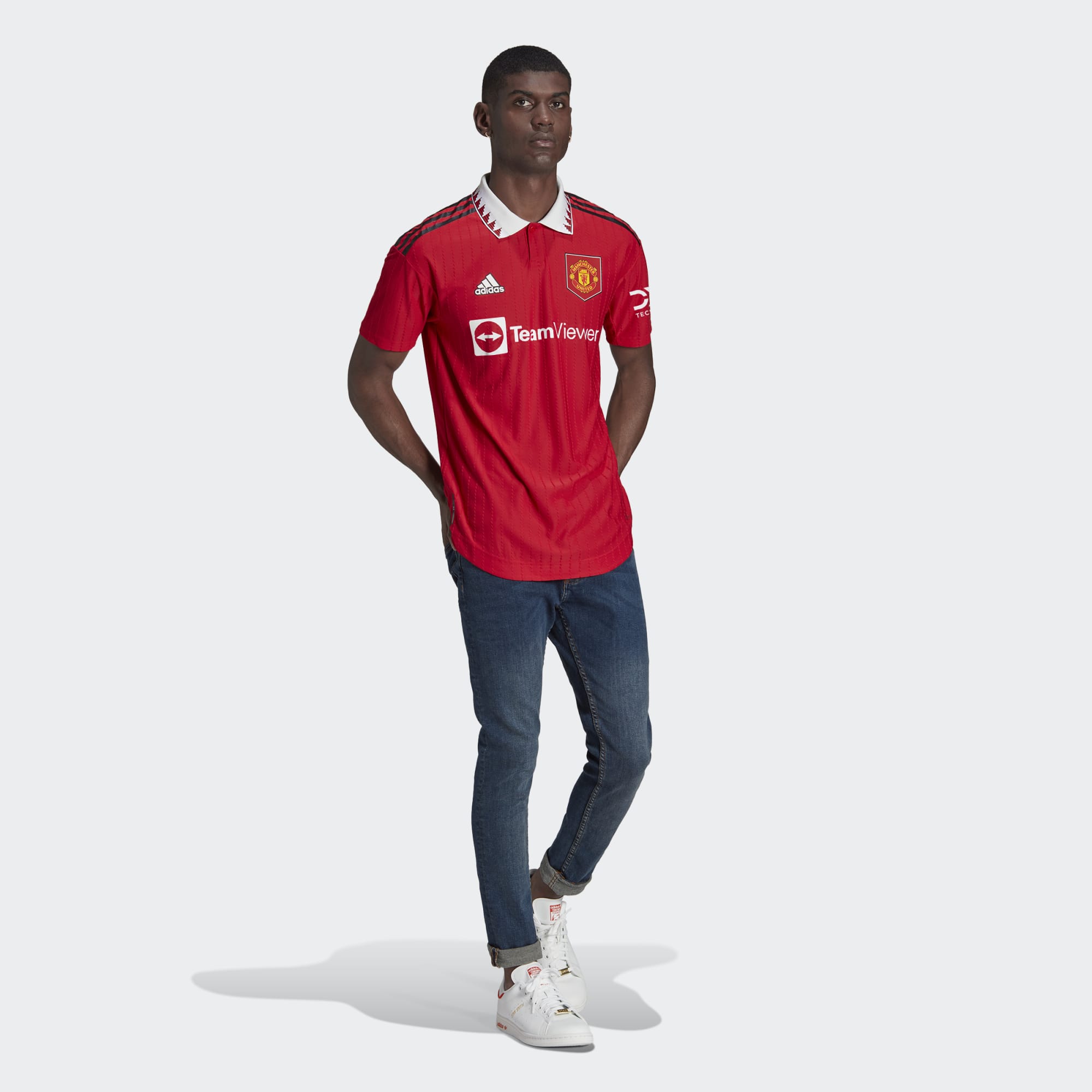 ADIDAS MANCHESTER UNITED 22/23 MEN'S HOME AUTHENTIC JERSEY - H13889-ADIDAS by adidas | Available at Niky's Sports
