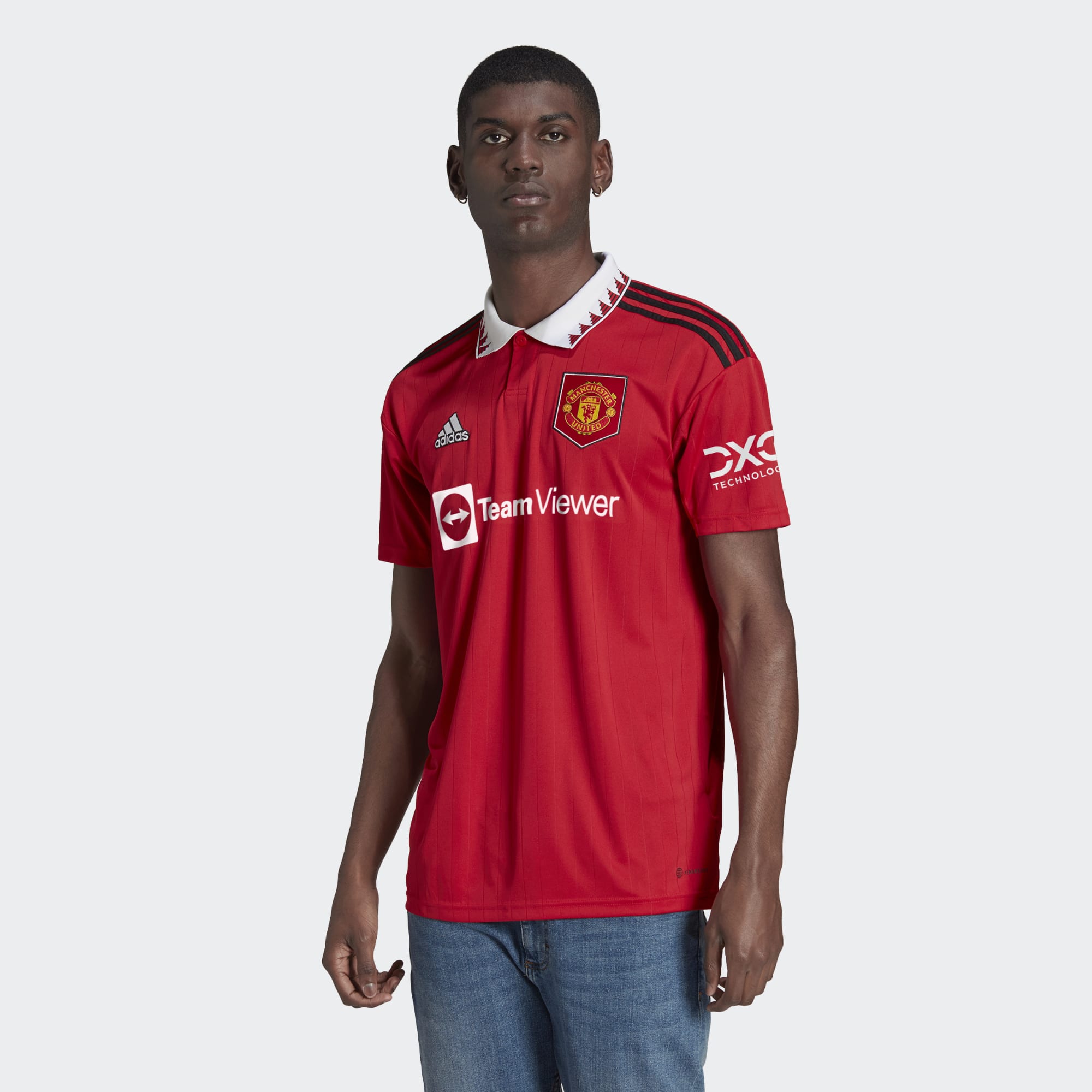 adidas Weft knitted Manchester United Sports Jersey for Men - Real Red  S10/Black CG0040 M: Buy Online at Best Price in UAE 