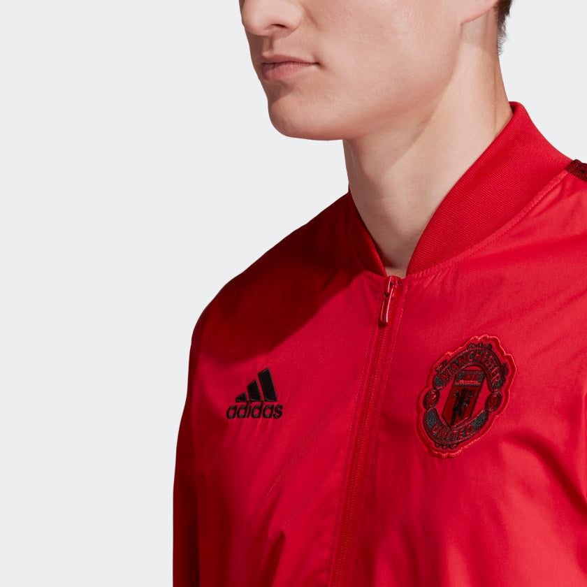 Manchester United Anthem Jacket Men's - DX9077-ADIDAS by Adidas | Available at Niky's Sports