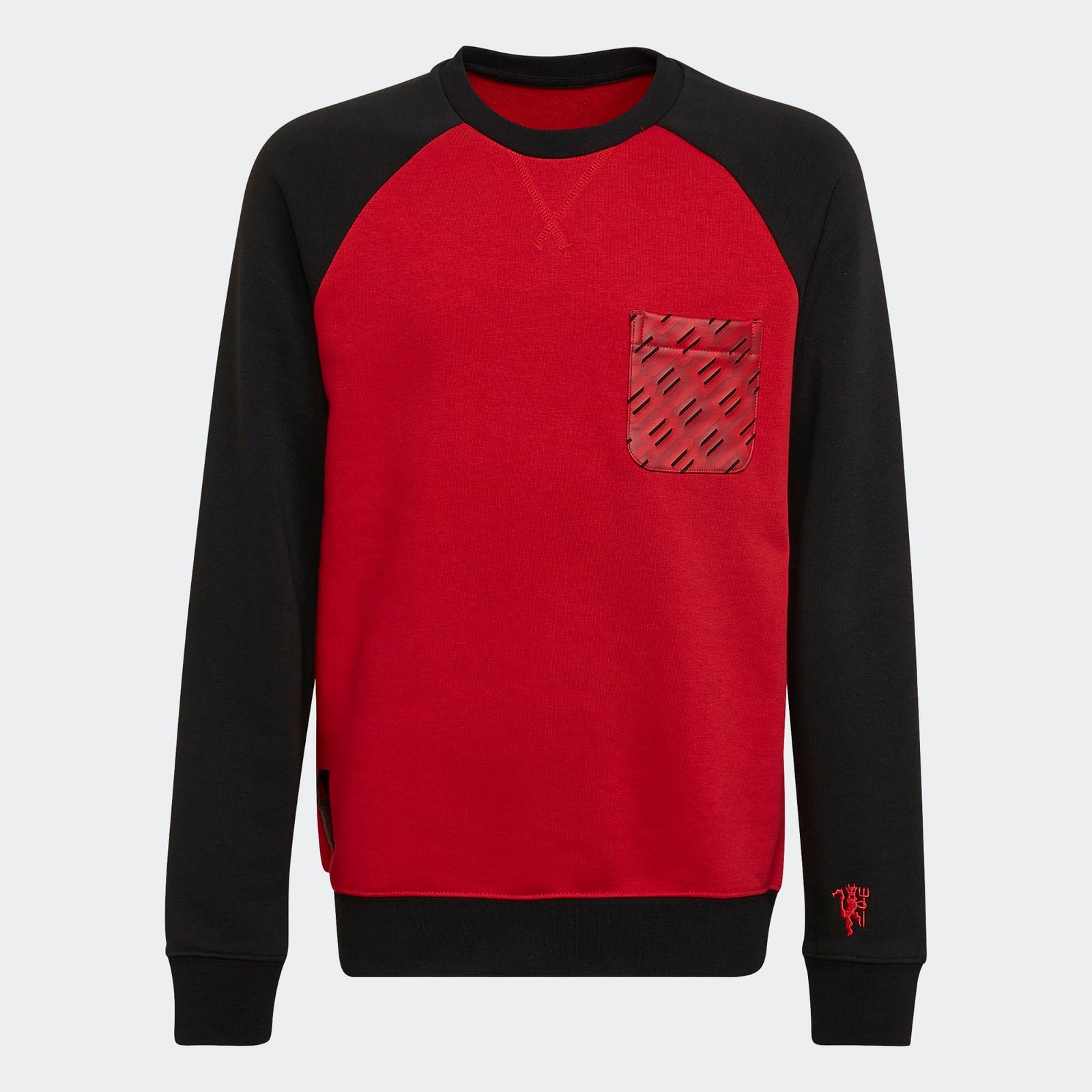 adidas MANCHESTER UNITED CREW SWEATSHIRT YOUTH - HE6674-ADIDAS by adidas | Available at Niky's Sports