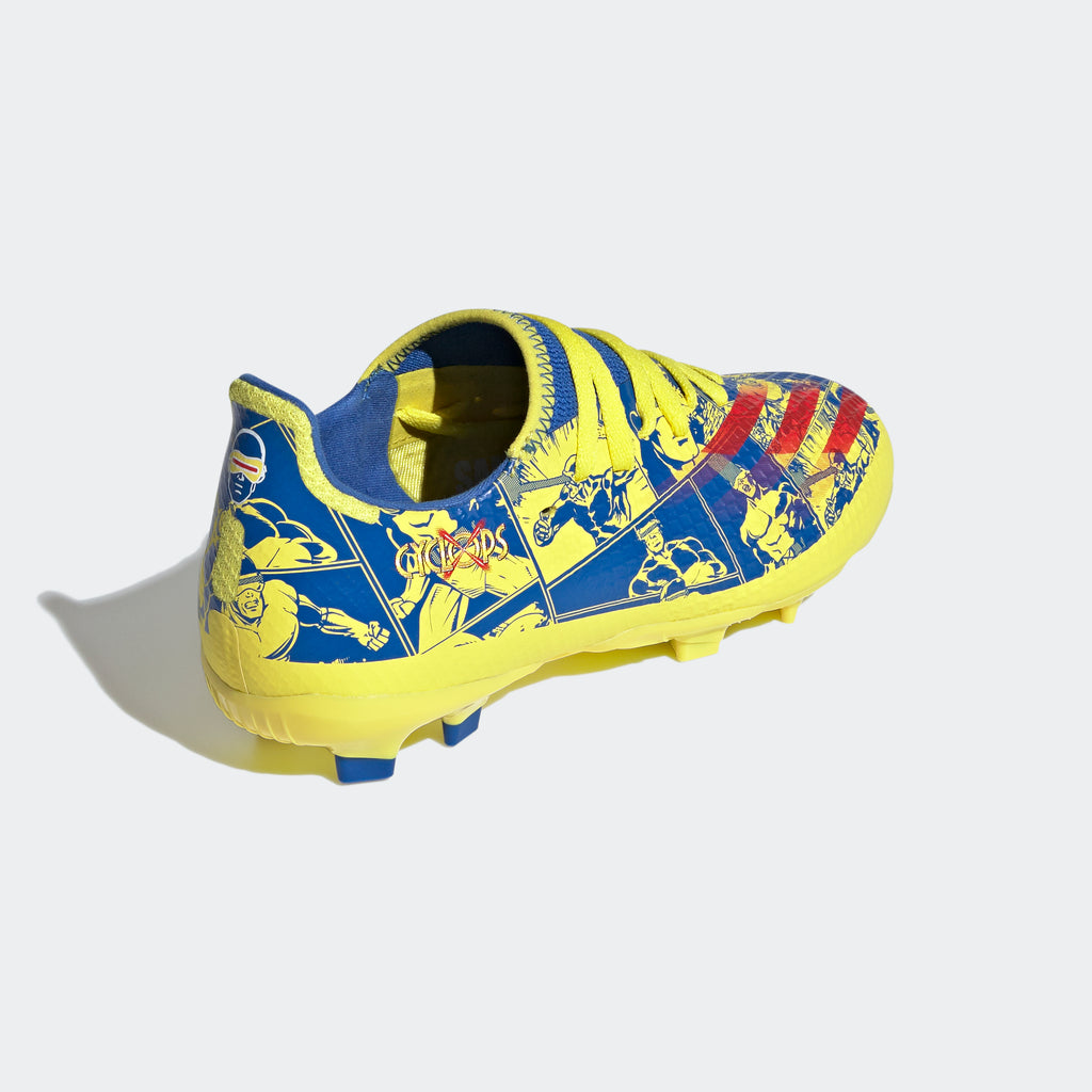 adidas Marvel X Ghosted.3 FG Kid's Cleats - Blue/Vivid Red/Bright Yellow