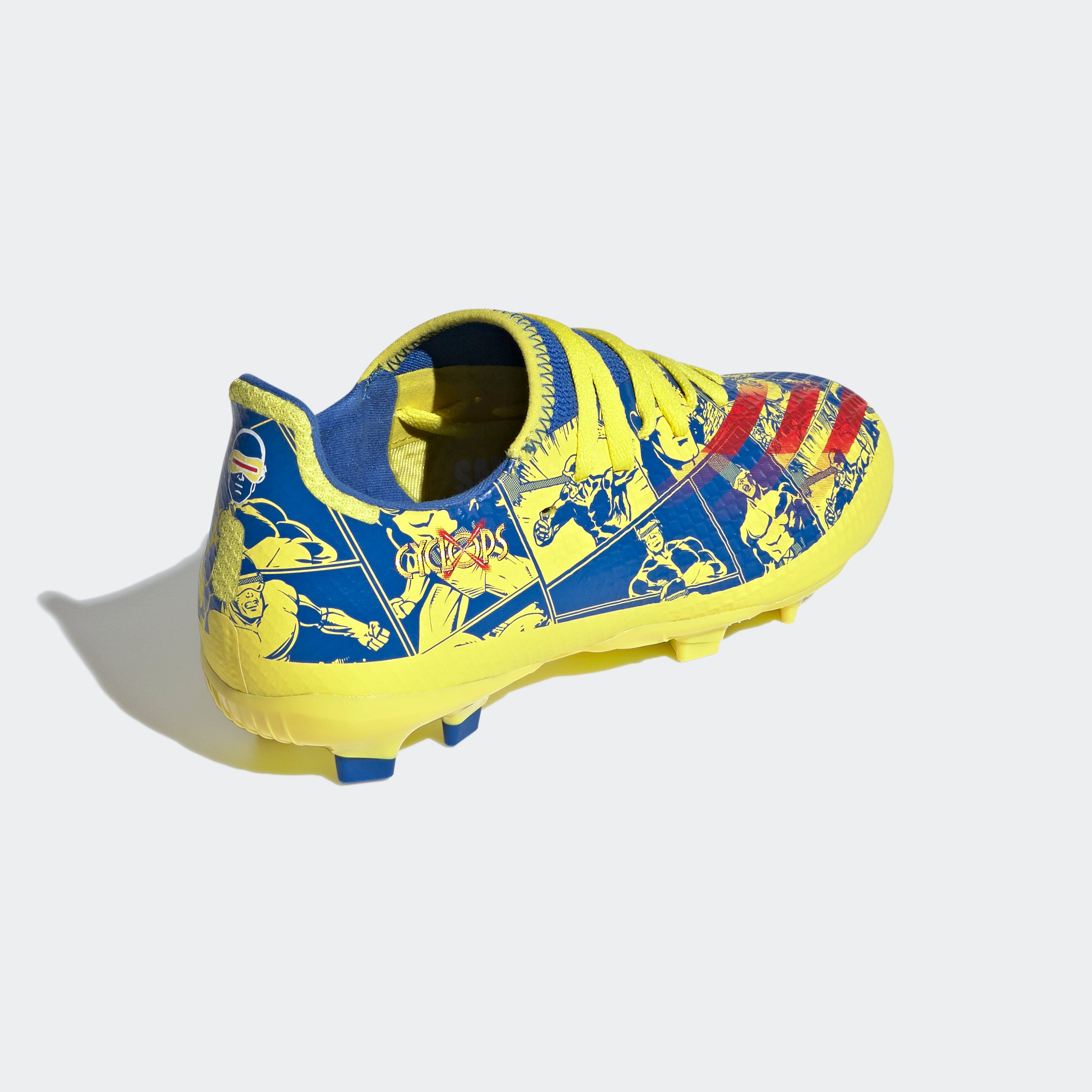 adidas Marvel X Ghosted.3 FG Kid's Cleats - Blue/Vivid Red/Bright Yellow