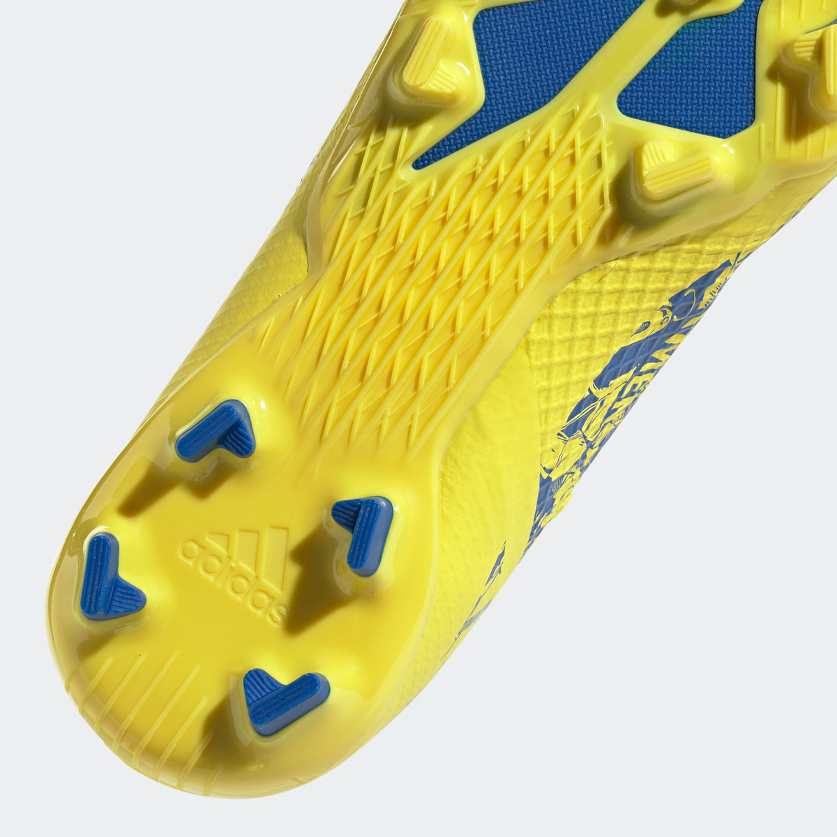 adidas Marvel X Ghosted.3 FG Kid's Cleats - Blue/Vivid Red/Bright Yellow