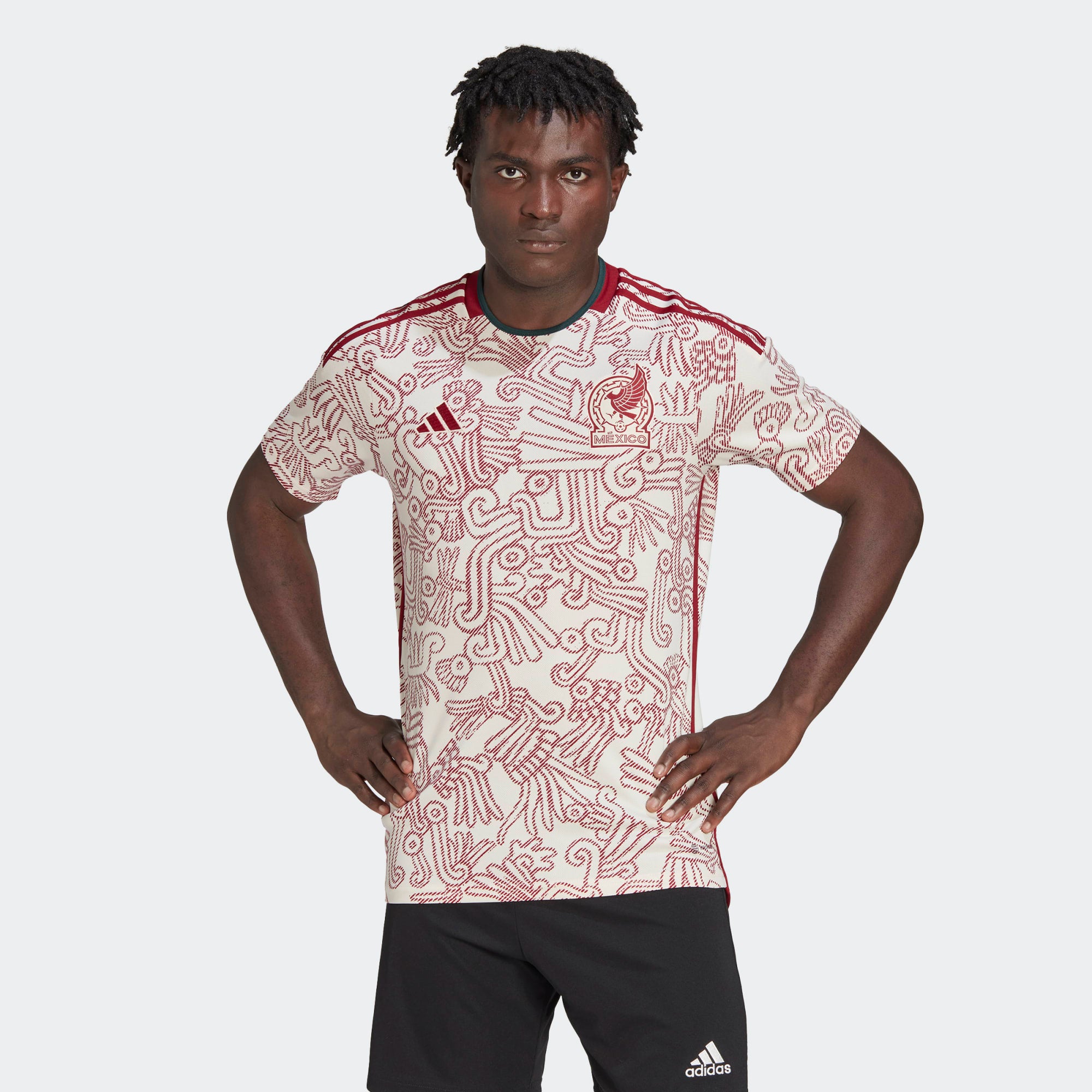 アディダス　サッカー　メキシコ代表　ユニフォーム　アウェイ　ワールドカップ adidas MEXICO WORLD CUP 22 AWAY MEN'S SHORT SLEEVE SOCCER JERSEY