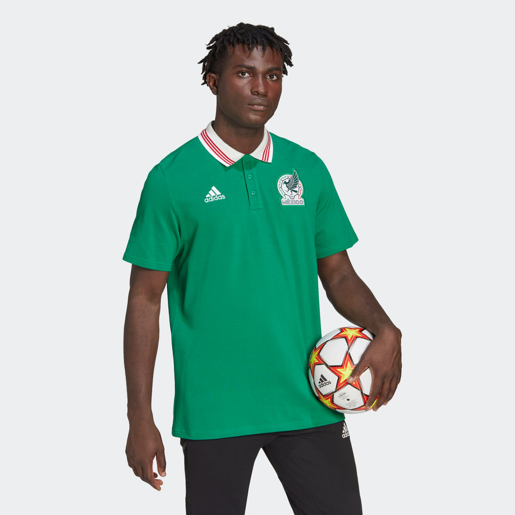 adidas Men's Mexico DNA Polo Green - HF1444-ADIDAS by adidas | Available at Niky's Sports
