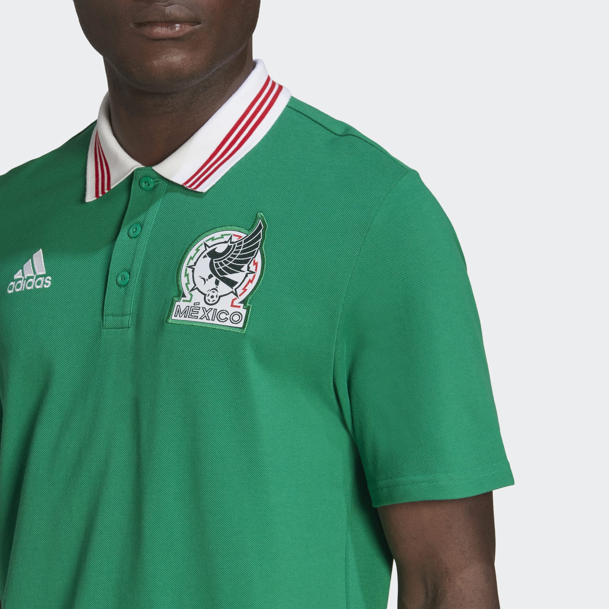 adidas Men's Mexico DNA Polo Green - HF1444-ADIDAS by adidas | Available at Niky's Sports