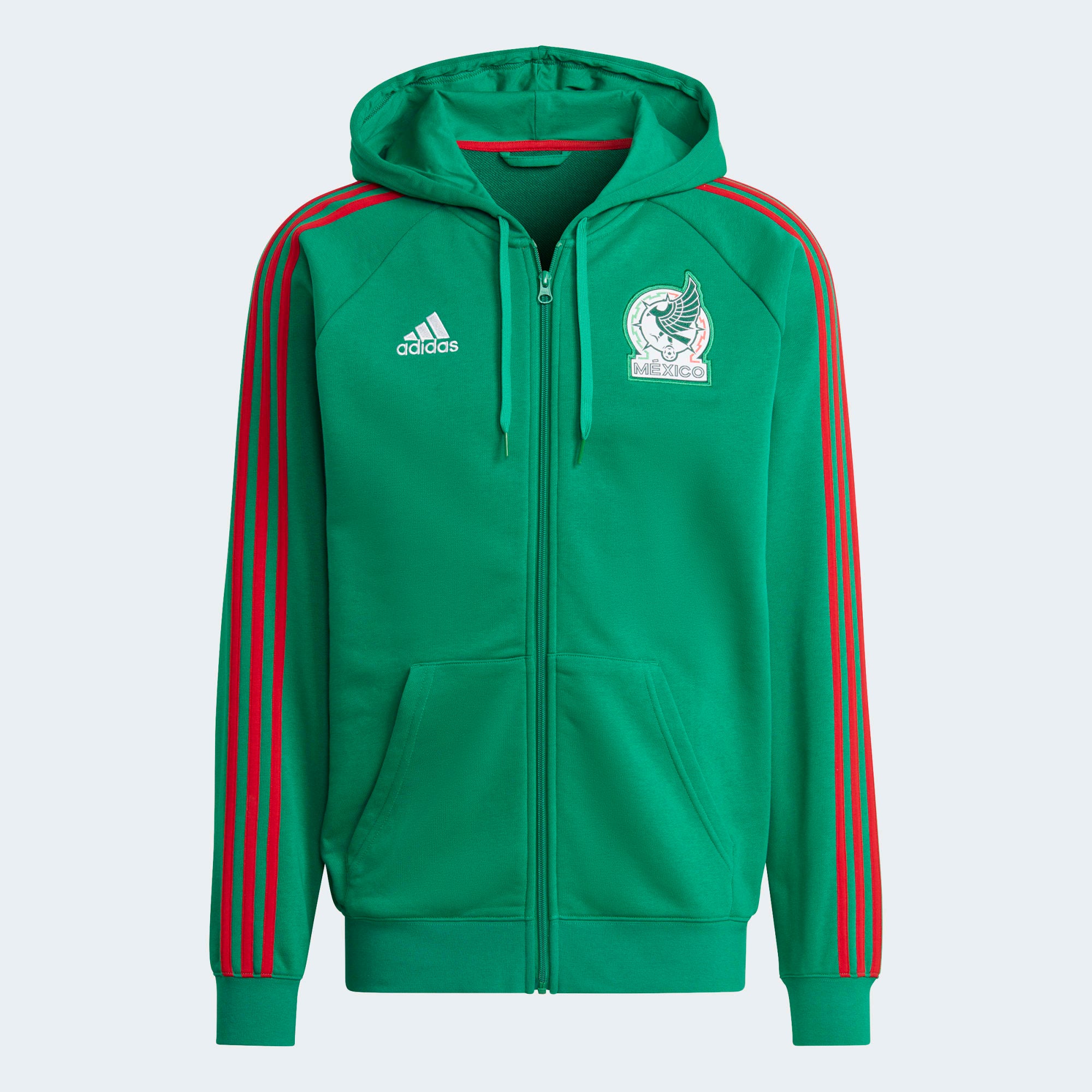 adidas Men's Mexico Full Zip Hoodie 2022 World Cup - HF1437-ADIDAS by adidas | Available at Niky's Sports