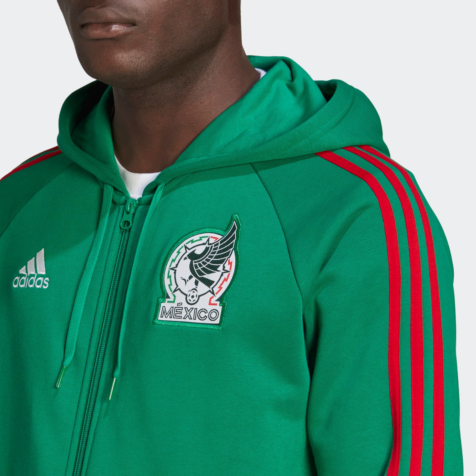 adidas Men's Mexico Full Zip Hoodie 2022 World Cup - HF1437-ADIDAS by adidas | Available at Niky's Sports