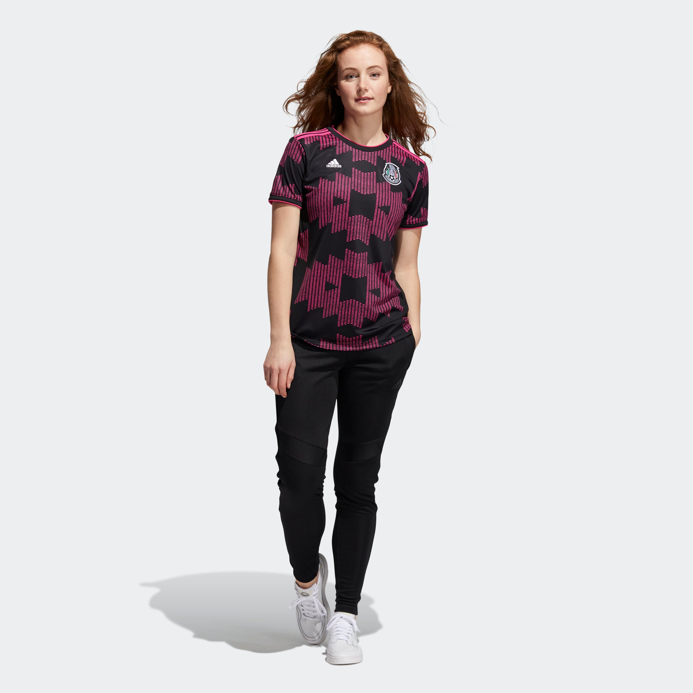 Women's Mexico Home Jersey - Black/Real Magenta