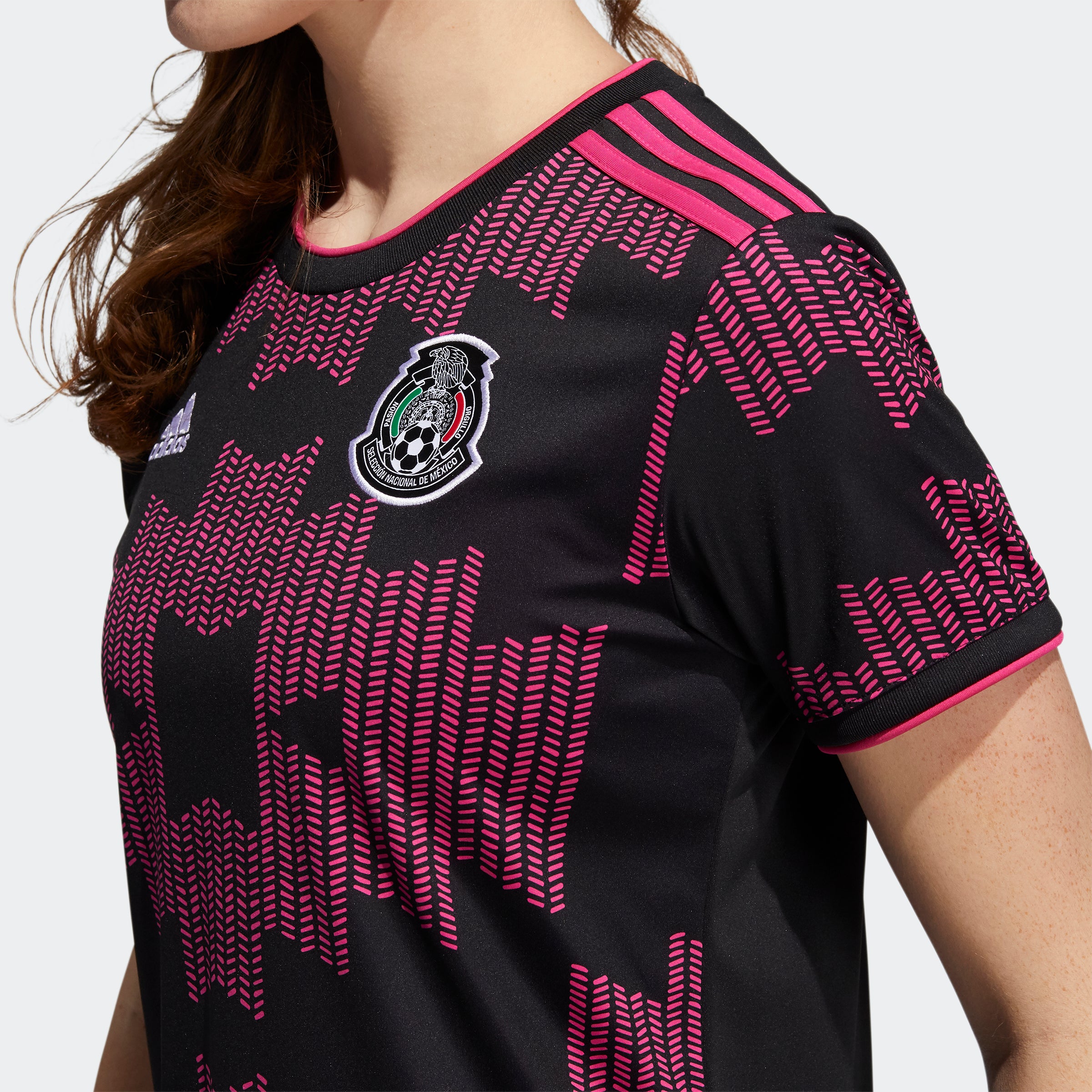 Women s Mexico Home Jersey Black Real Magenta