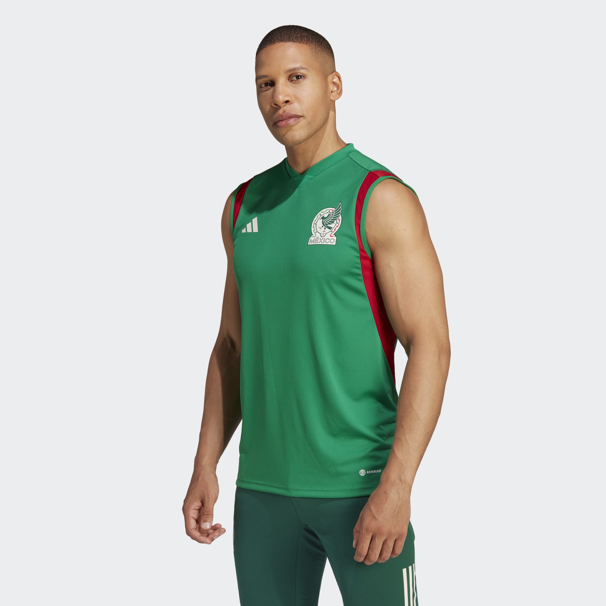 Adidas Men's Mexico Sleeveless Training Jersey 2022 - HF1377-ADIDAS by adidas | Available at Niky's Sports