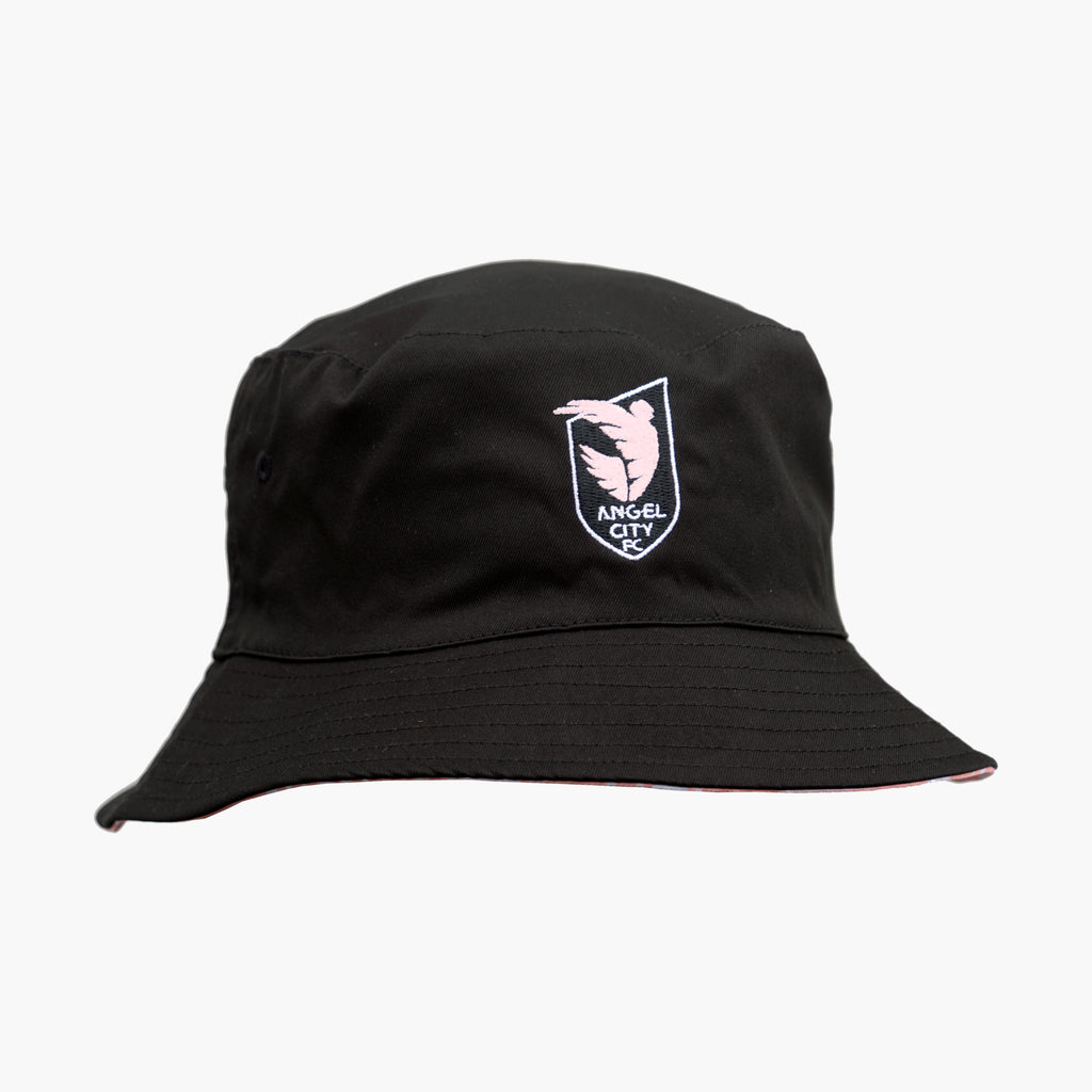 Mitchell and Ness Angel City FC Mitchell and Ness Reversible Bucket Hat - BUCKMO21428-ACFBLCK-MITCHELL & NESS by Mitchell & Ness | Available at Niky's Sports