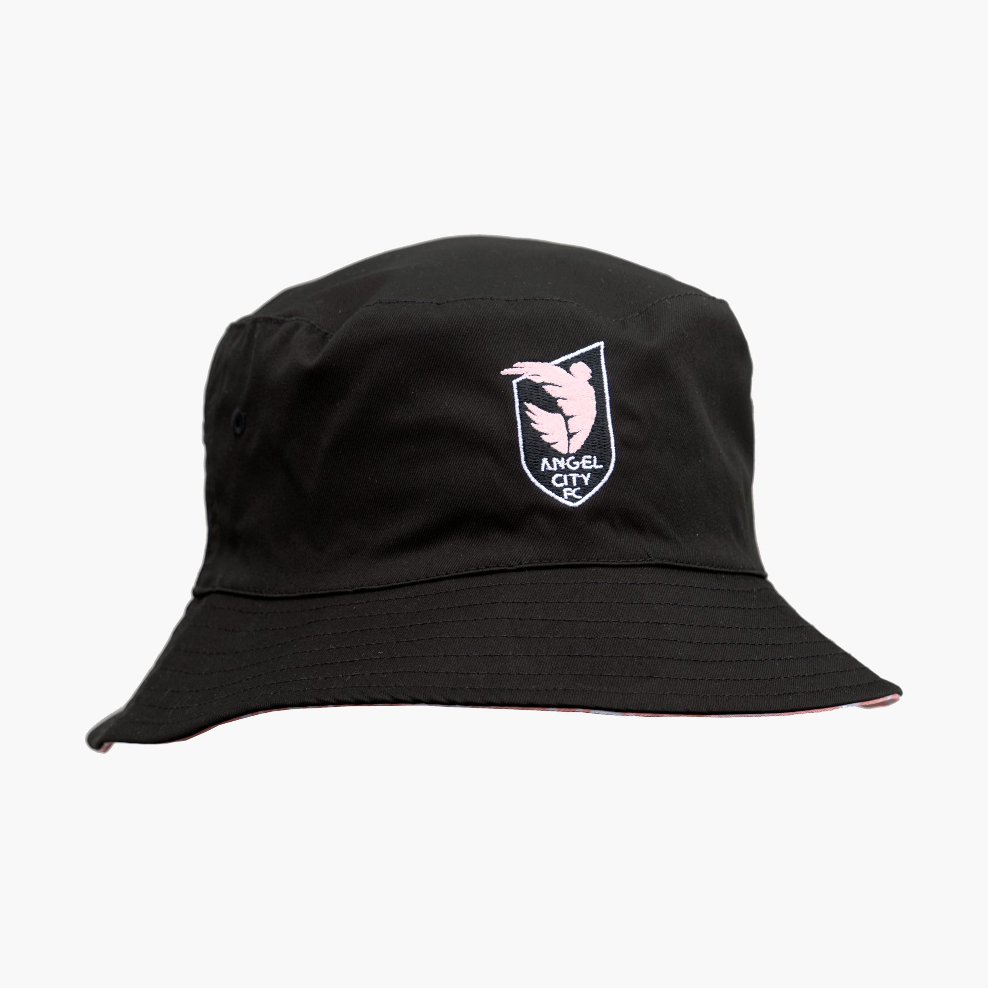 Mitchell and Ness Angel City FC Mitchell and Ness Reversible Bucket Hat - BUCKMO21428-ACFBLCK-MITCHELL & NESS by Mitchell & Ness | Available at Niky's Sports