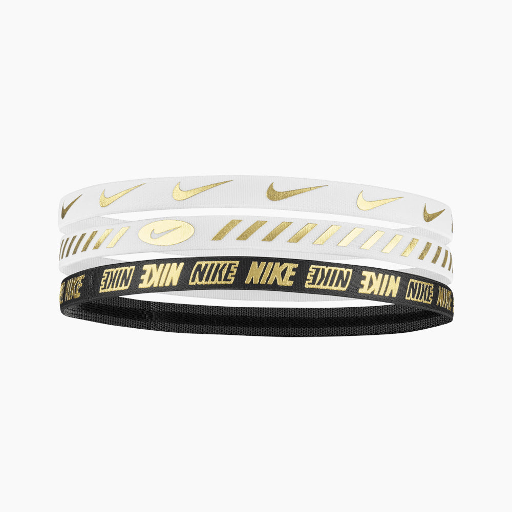 Nike Metallic Headbands 3 Pack - N.100.4527.112.OS-NIKE by Nike | Available at Niky&#39;s Sports