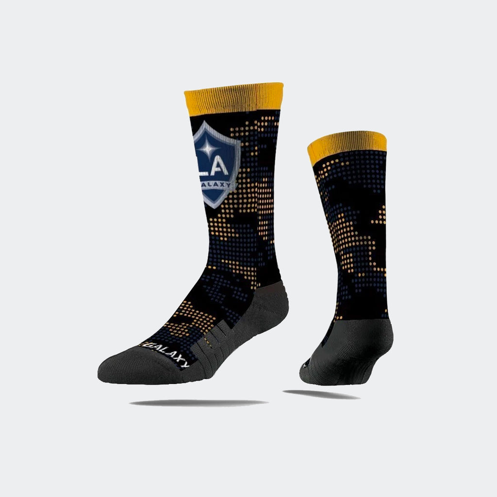 LA Galaxy Black CFS Crew Sock - N01281415-STRIDELINE by Strideline | Available at Niky's Sports