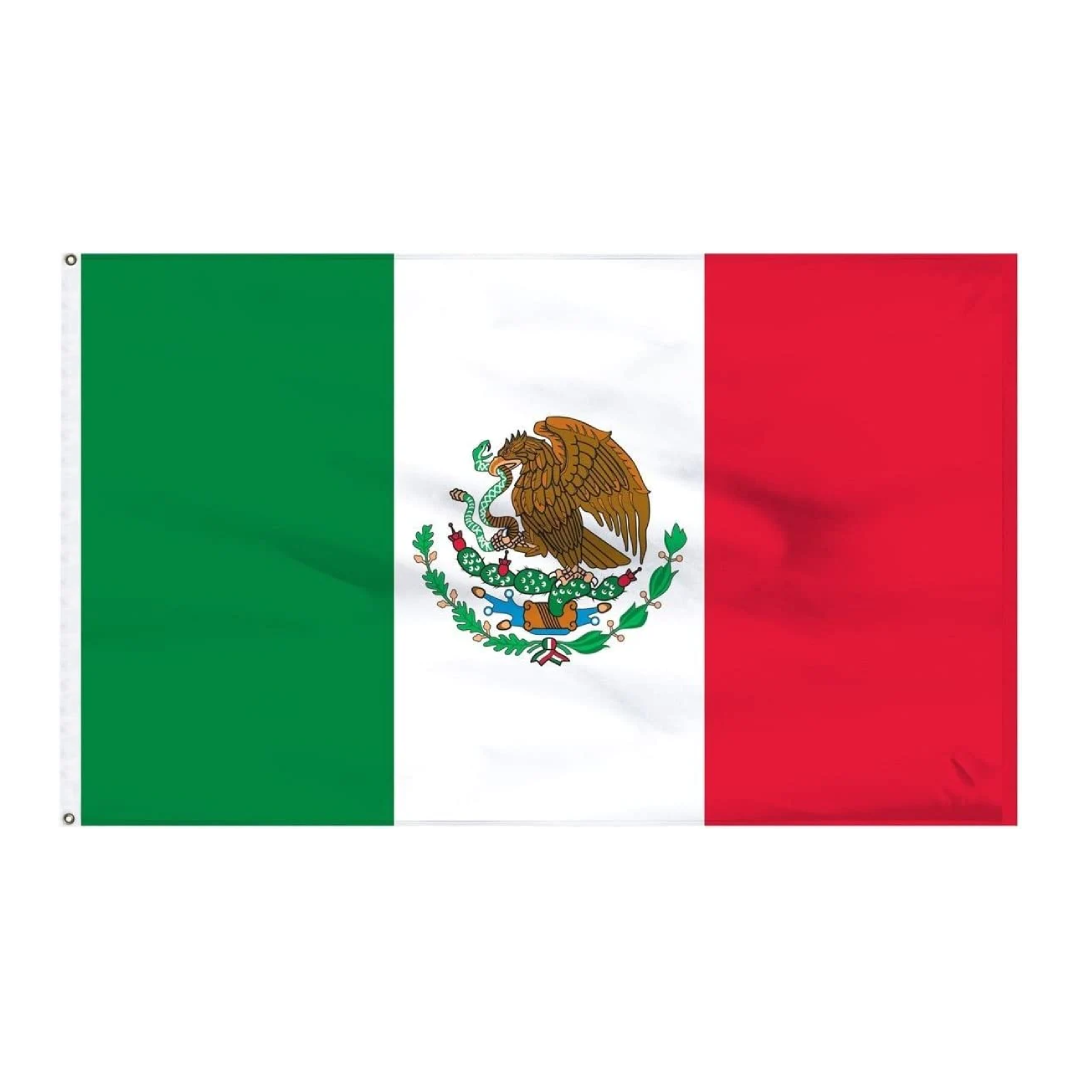 Mexico Poly Flag 3x5 Feet