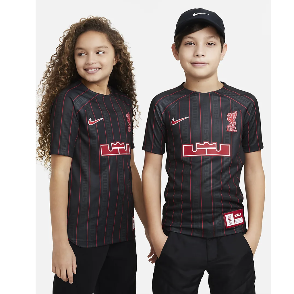 Nike LeBron x Liverpool FC Big Kids' Dri-FIT Stadium Soccer Jersey