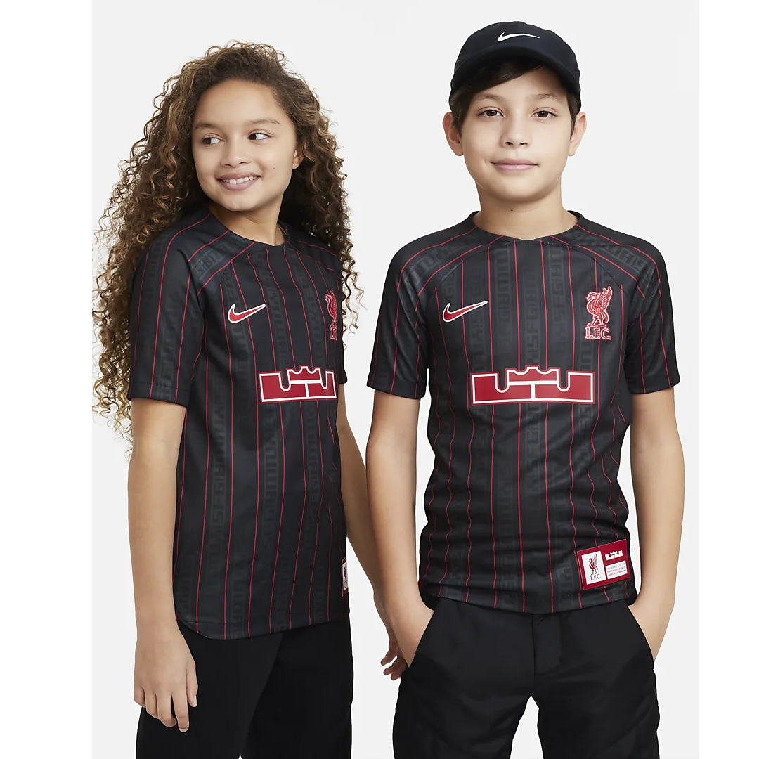 Nike LeBron x Liverpool FC Big Kids' Dri-FIT Stadium Soccer Jersey