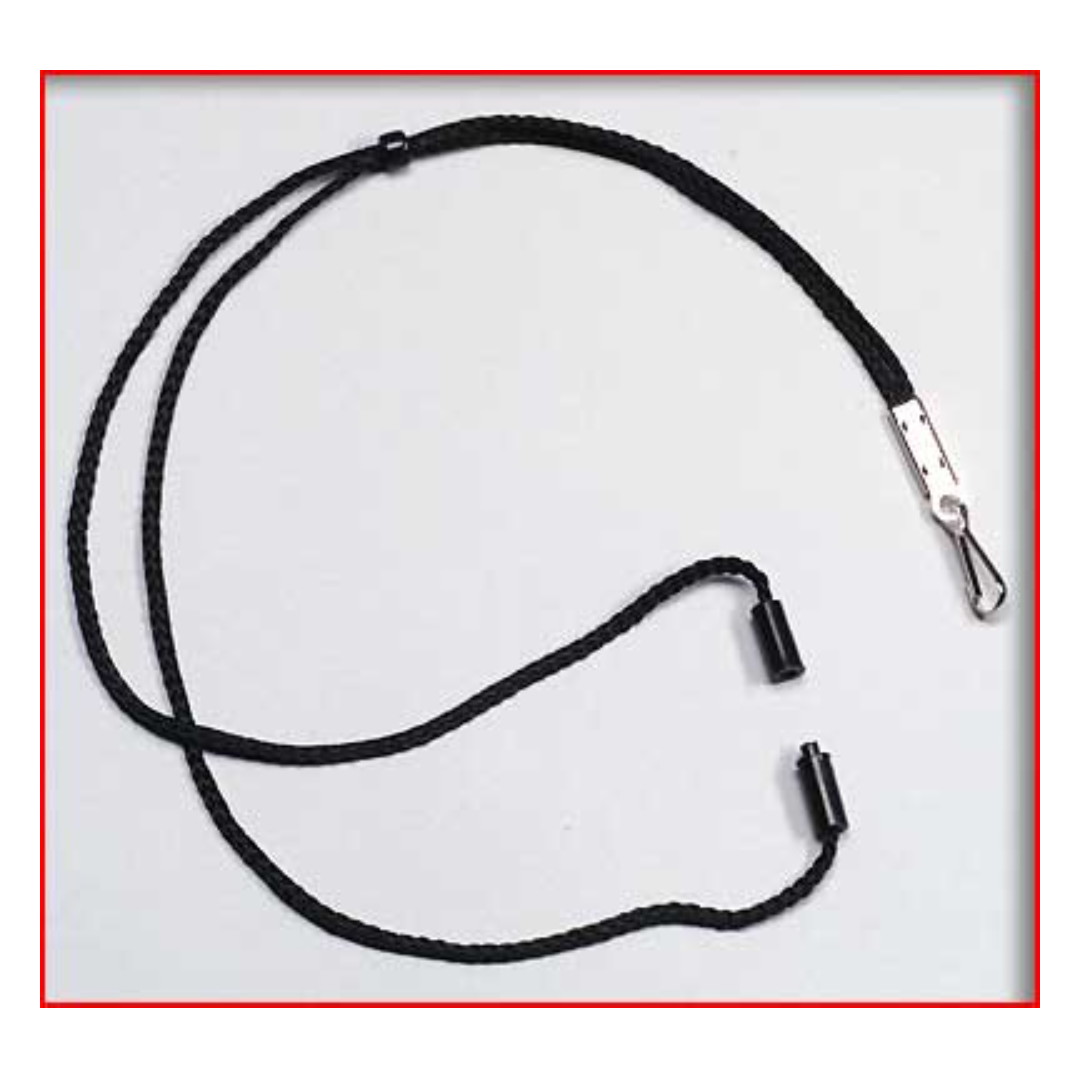Windsor Black Nylon Lanyard