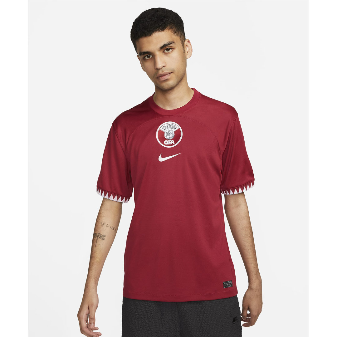Nike Qatar 2022/23 Stadium Home Men's Nike Dri-FIT Soccer Jersey - DN0702-647-NIKE by Nike | Available at Niky's Sports