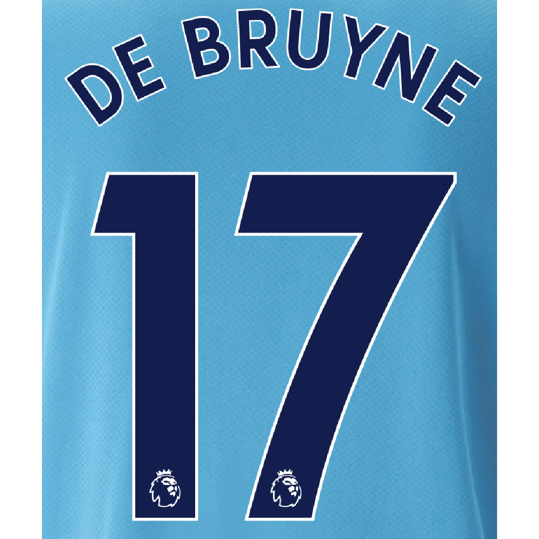 EPL DE BRUYNE NAVY NAME AND NUMBER SET 22-23