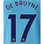 EPL DE BRUYNE NAVY NAME AND NUMBER SET 22-23