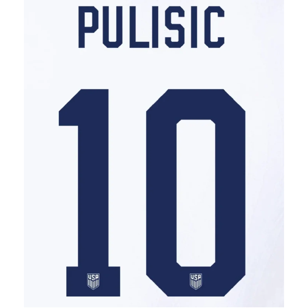 USA Christian Pulisic Player Name and Number 2022 Home Jersey