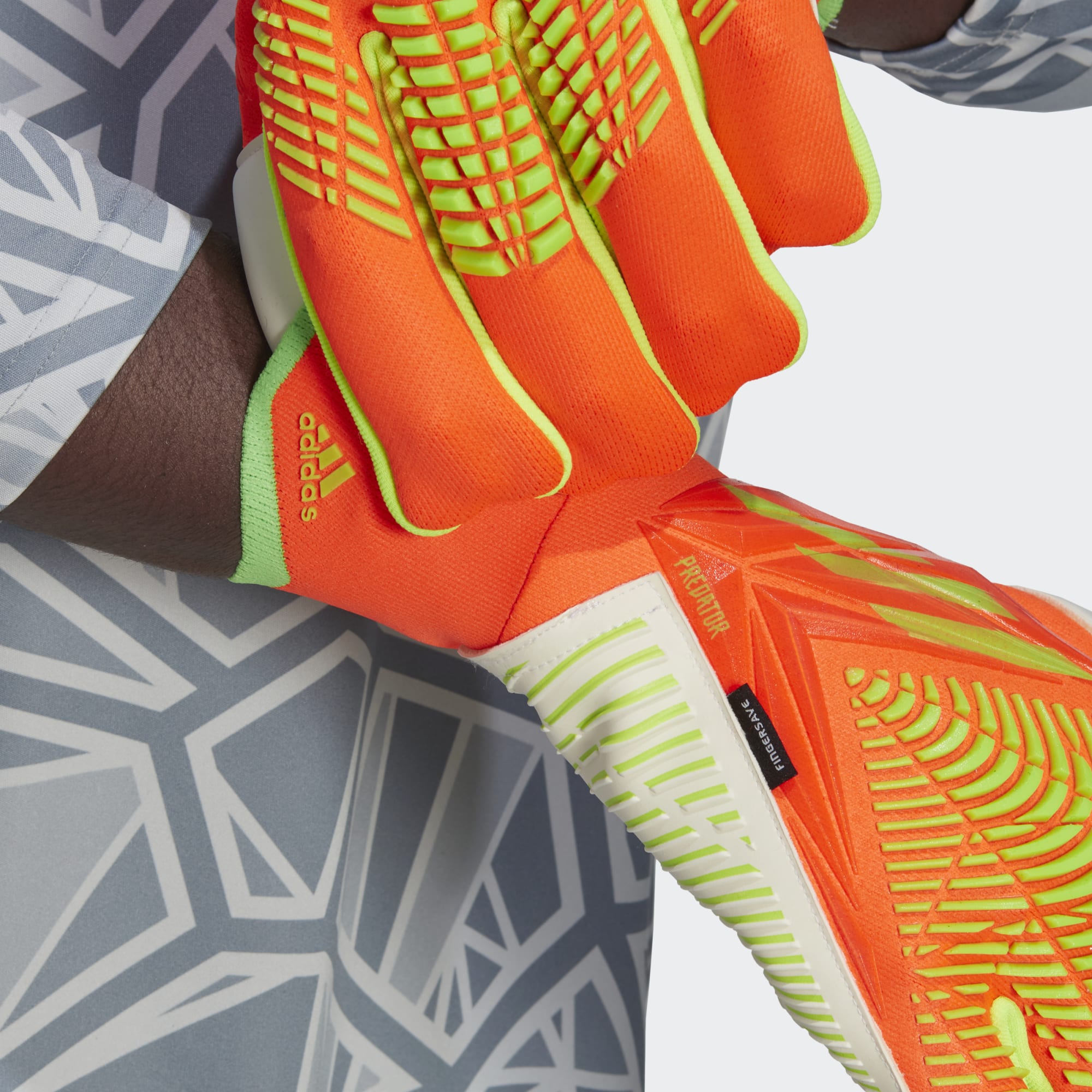 PREDATOR EDGE FINGERSAVE PRO GOALKEEPER GLOVES - HC0612-ADIDAS by adidas | Available at Niky's Sports