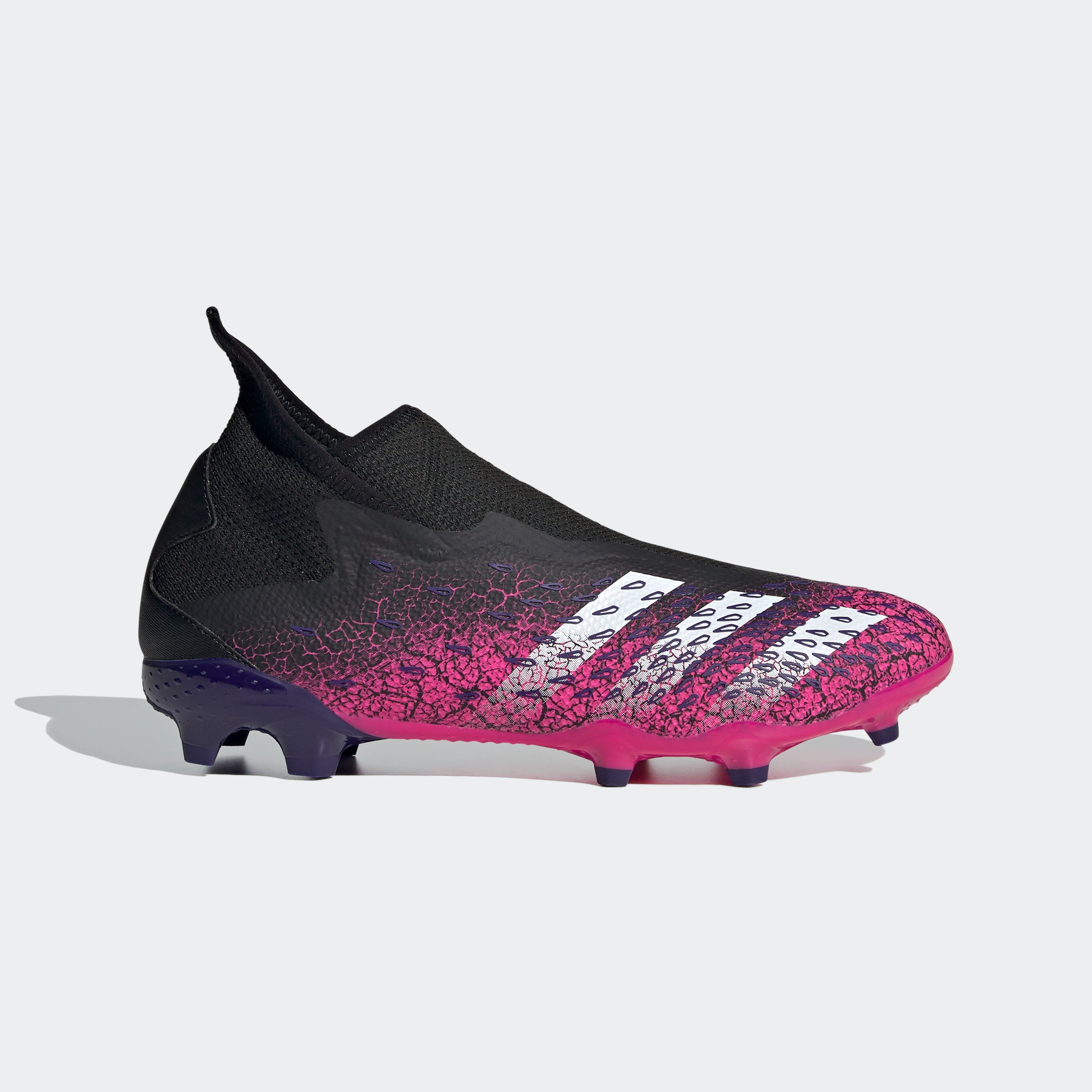 Predator Freak .3 Laceless FG Cleats Core Black Shock Pink