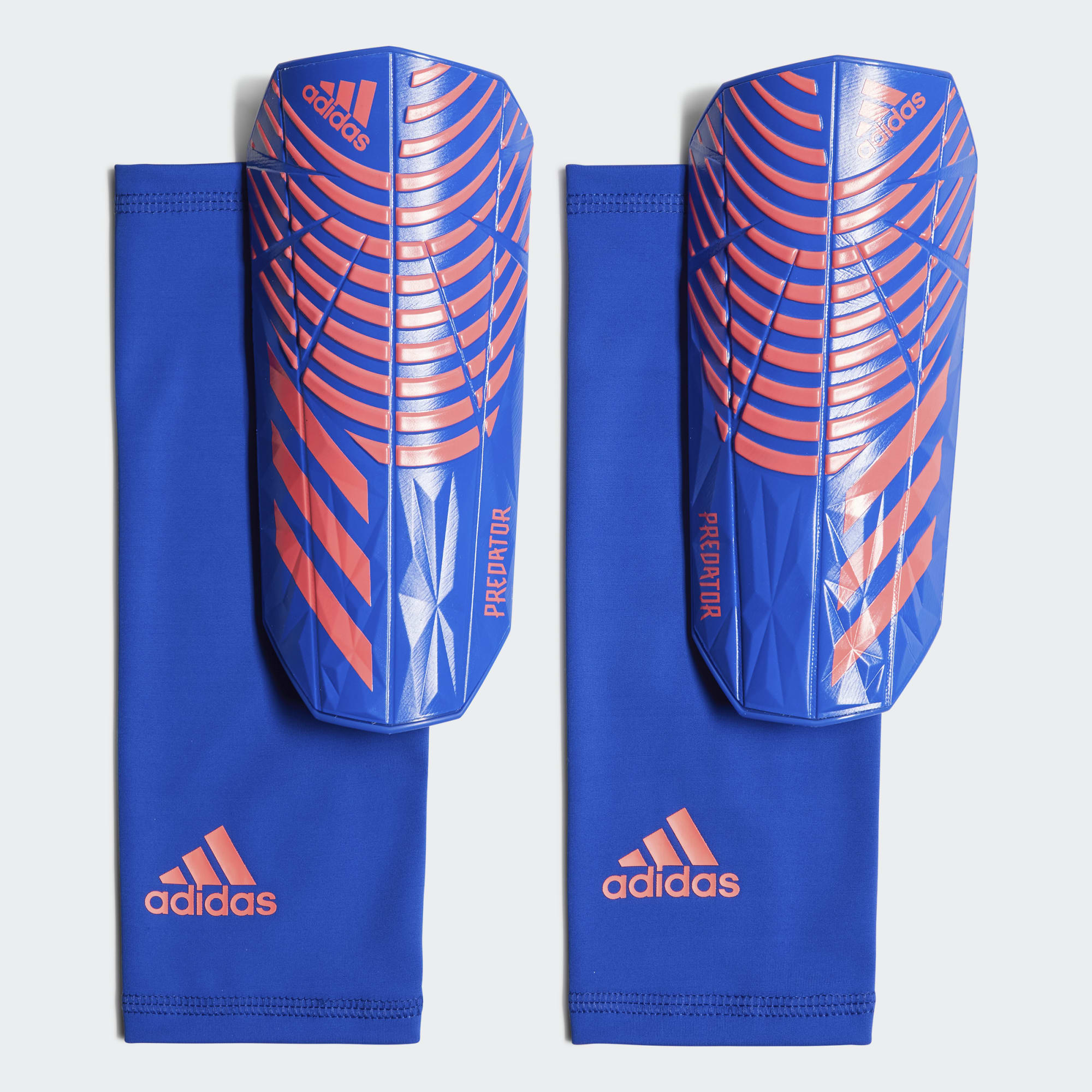 adidas Predator Shinguard League Blue/Red - H43744-ADIDAS by adidas | Available at Niky's Sports