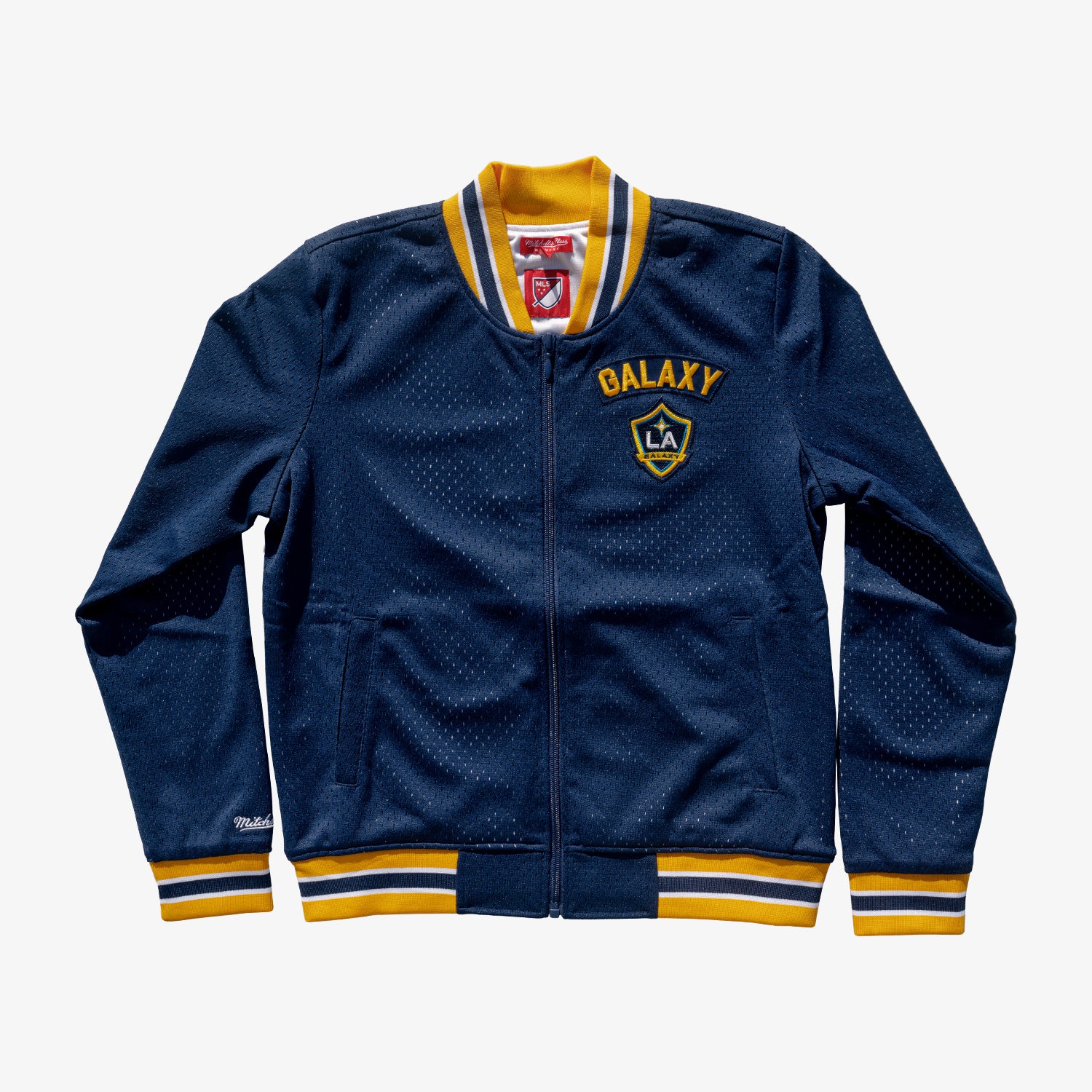 LA Galaxy Mesh Jacket Women's - FLZPEL18119-LAGNAVY-MITCHELL & NESS by Mitchell & Ness | Available at Niky's Sports