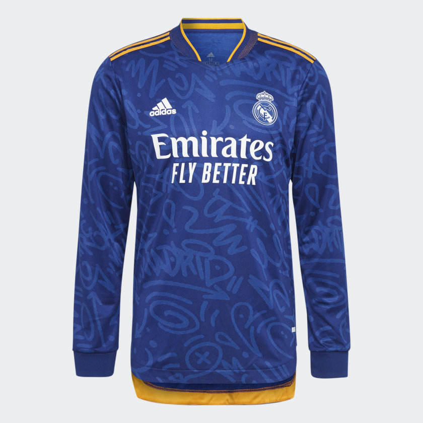 REAL MADRID 21/22 LONG SLEEVE AWAY AUTHENTIC JERSEY